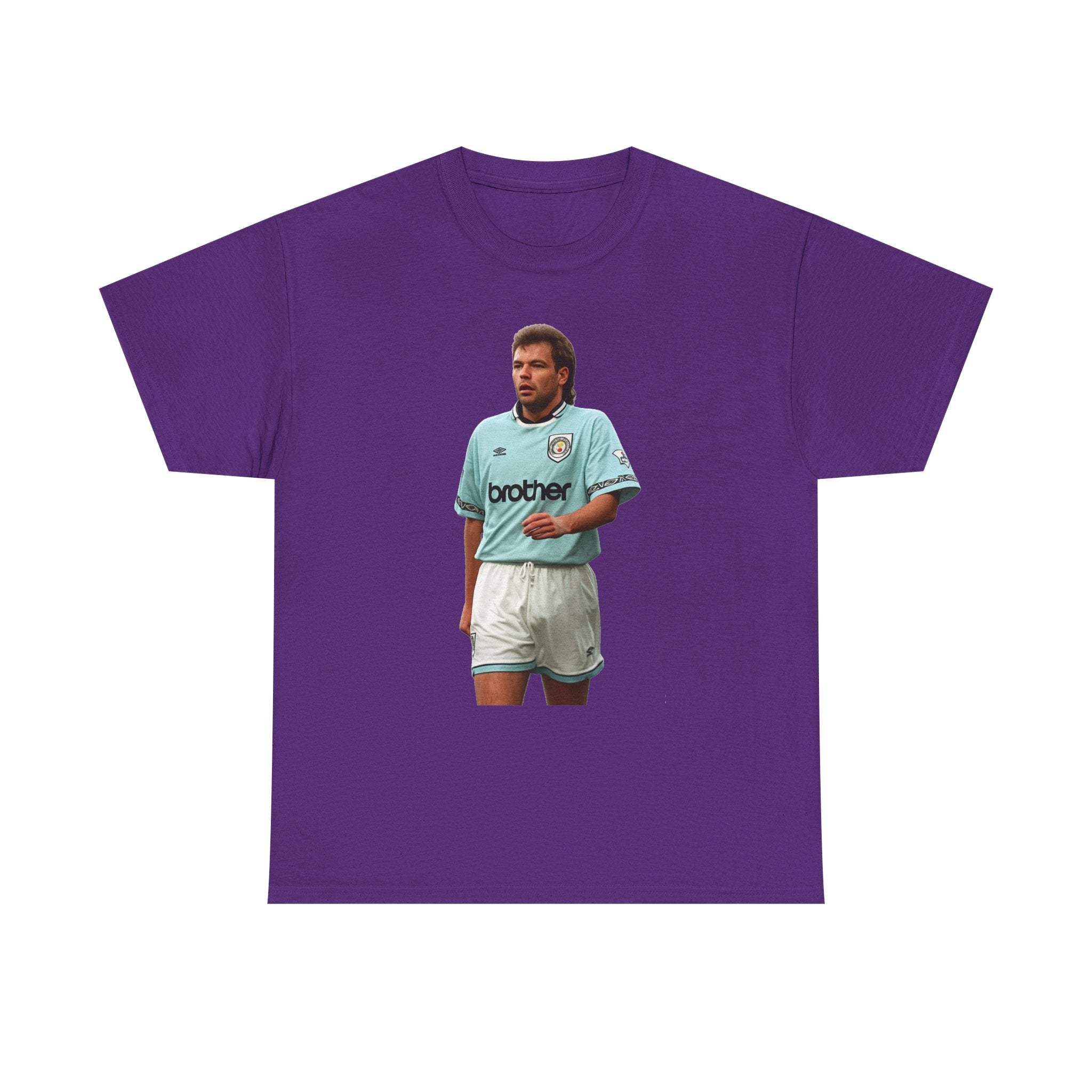 Uwe Rosler Manchester City Legend Graphic Tee - Retro Football Kit Print