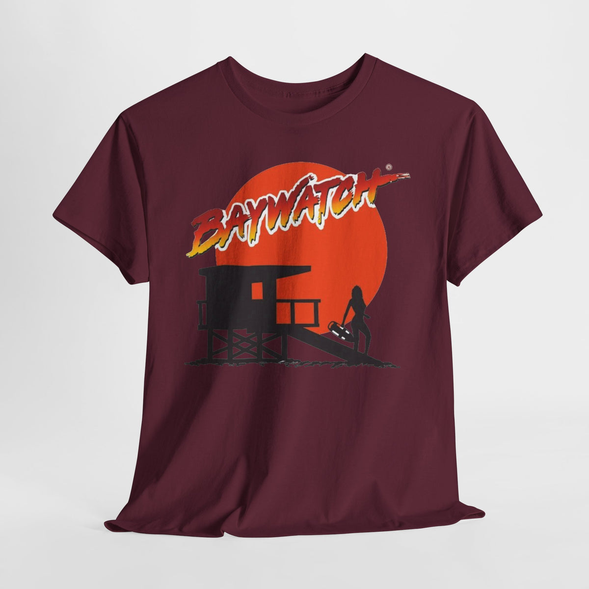 Baywatch Lifeguard Sunset Cotton T-Shirt