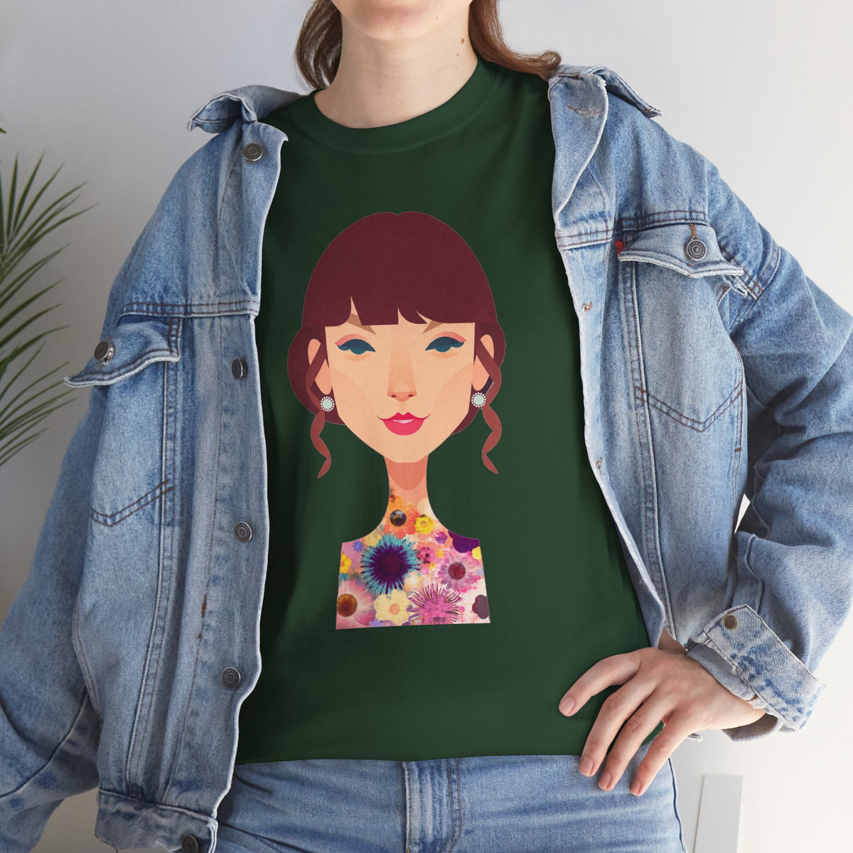 T Swift Illustration Cotton T-Shirt