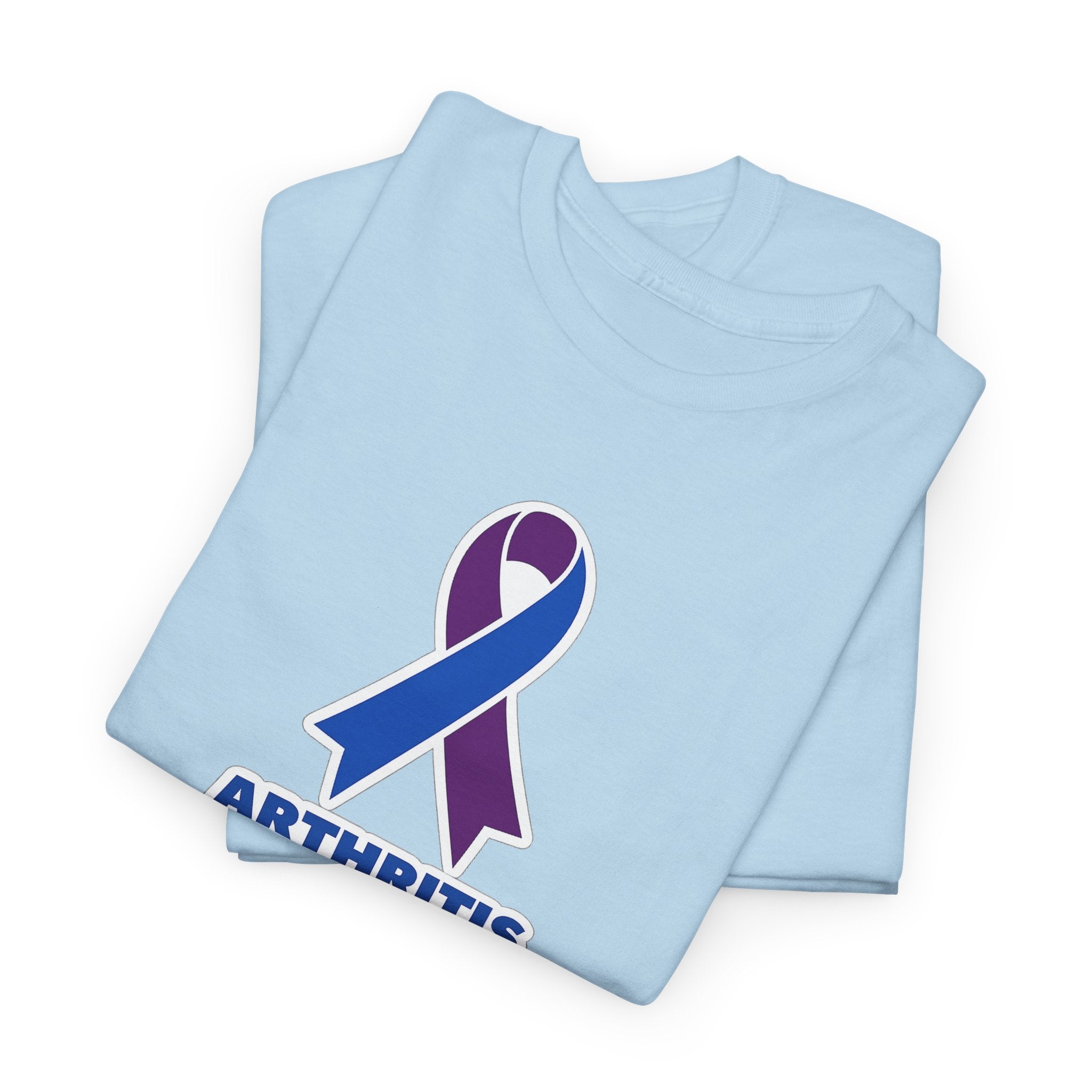Arthritis Sucks Awareness T-Shirt — Purple & Blue Ribbon Support Tee