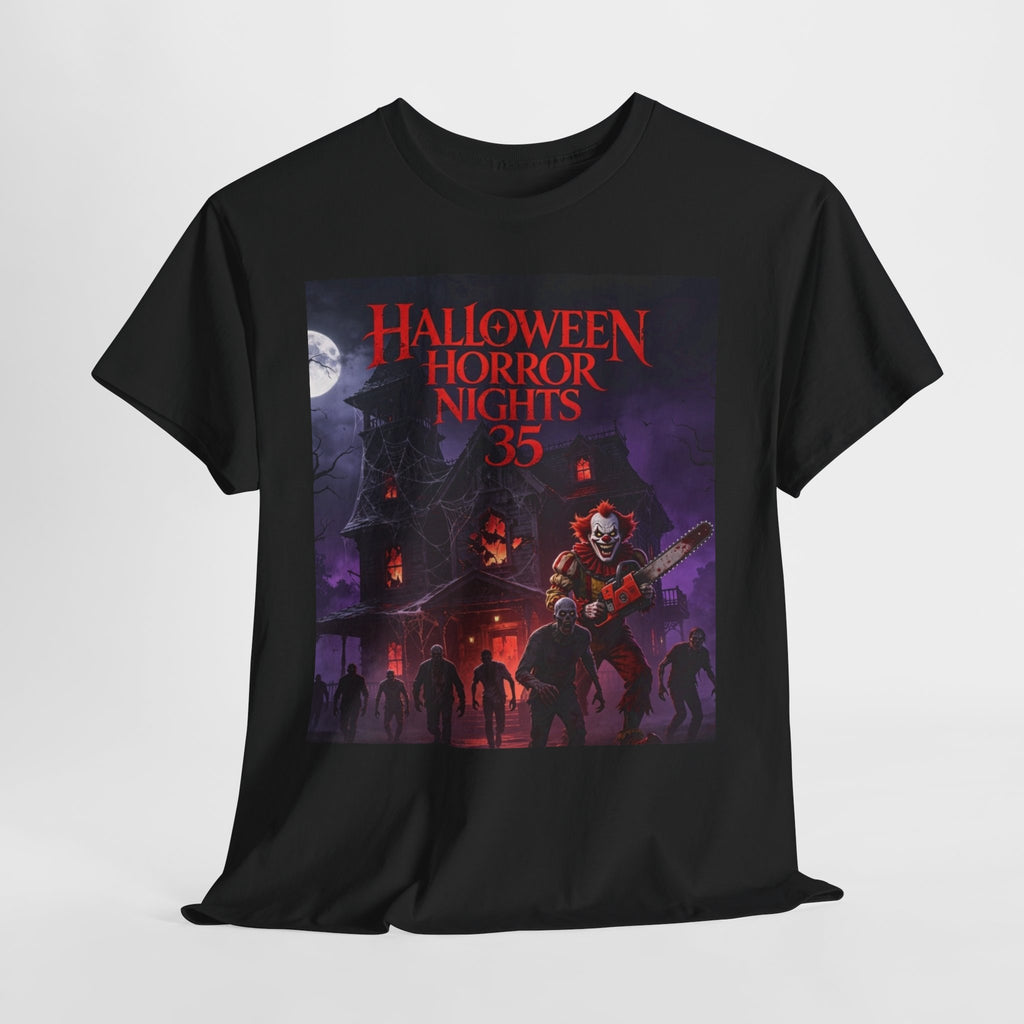 Halloween Horror Nights 35 T-Shirt — Haunted House & Clown Graphic Tee