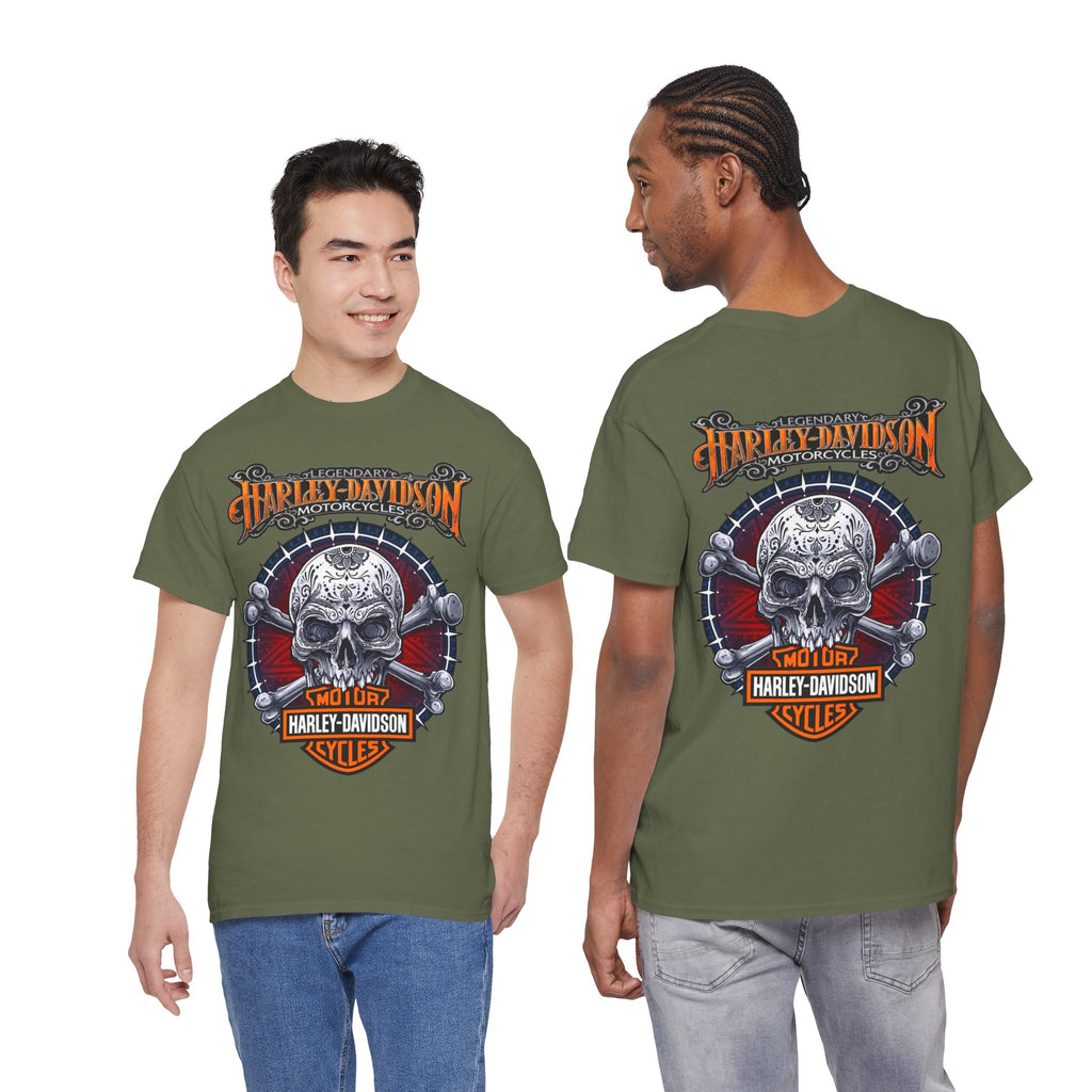 Harley-Davidson Skull Logo Cotton T‑Shirt