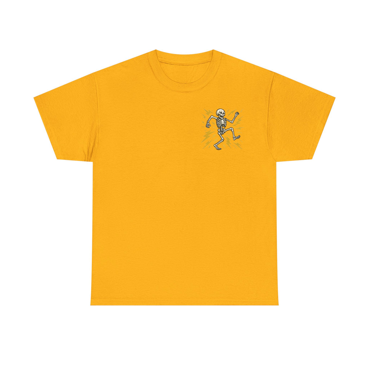 Electrician Skeleton Tee — "I'm an Electrician: If I Dance Without Music, Shut the Main Breaker Off"