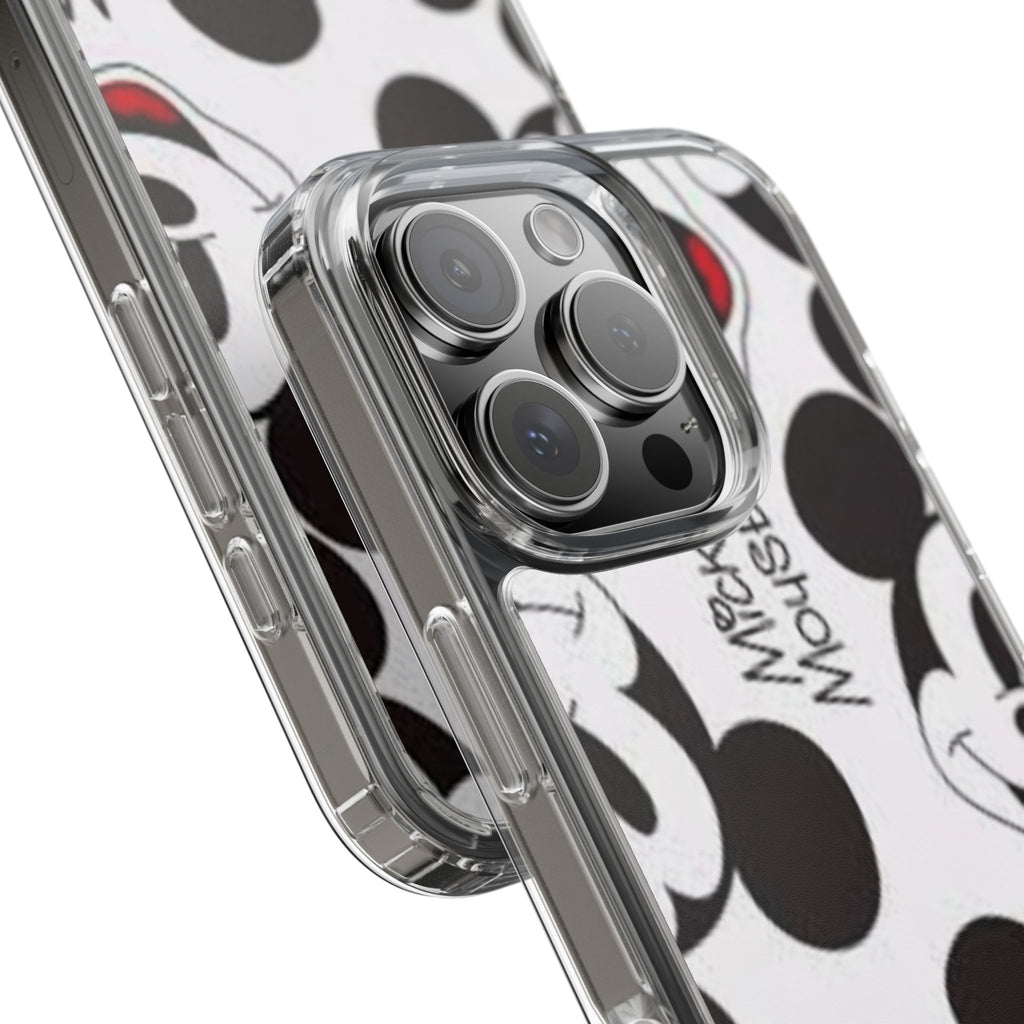 Mickey Mouse Clear Phone Case – Retro Cartoon Pattern Clear Case