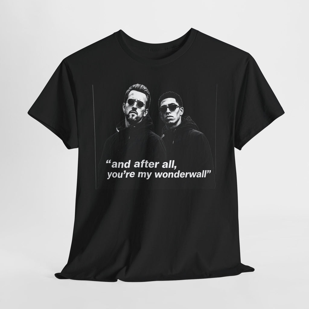Kane and Bellingham Wonderwall Lyric T-Shirt — ‘and after all, you’re my wonderwall’ Retro Band Tee