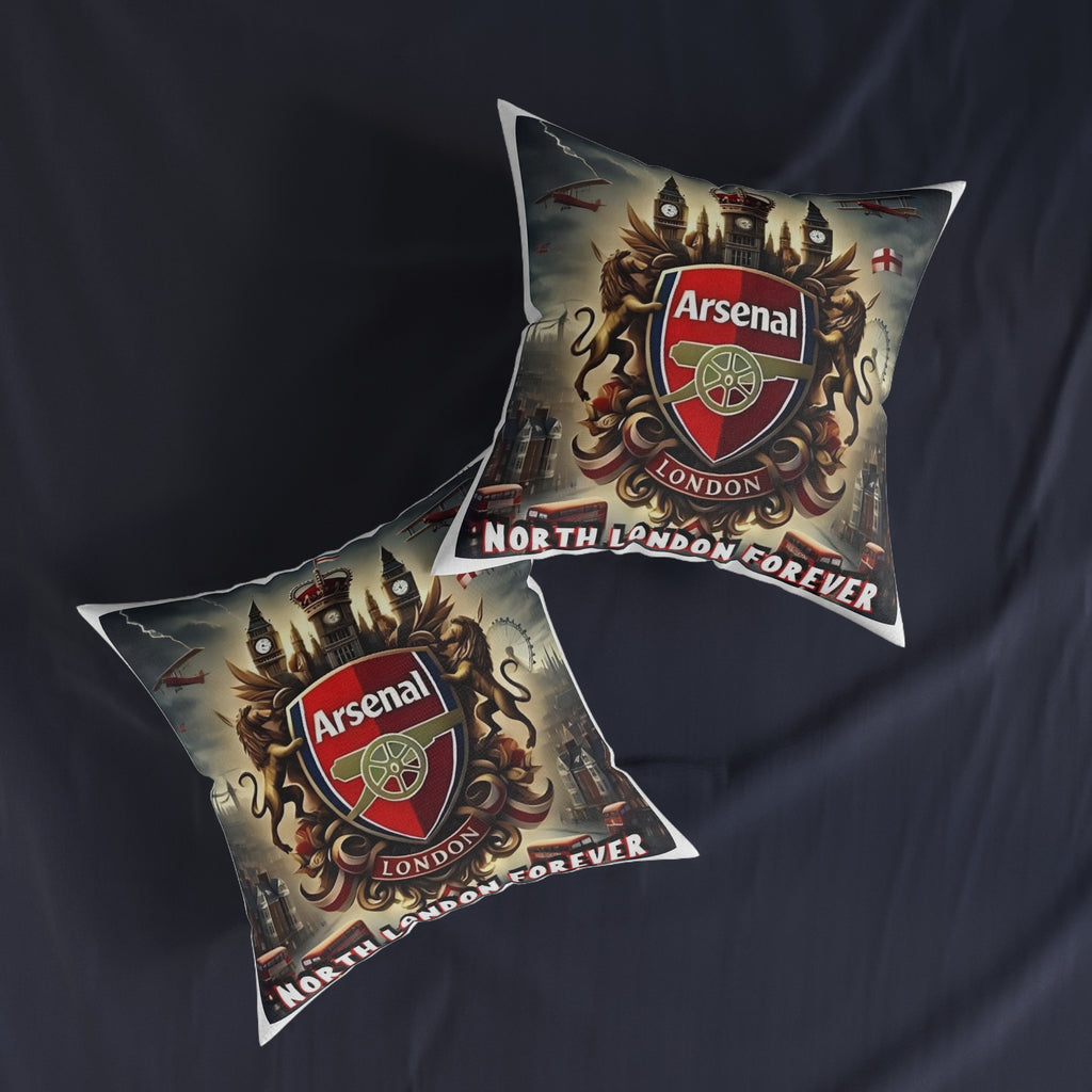 Arsenal London Crest Square Pillow — North London Forever Fan Cushion