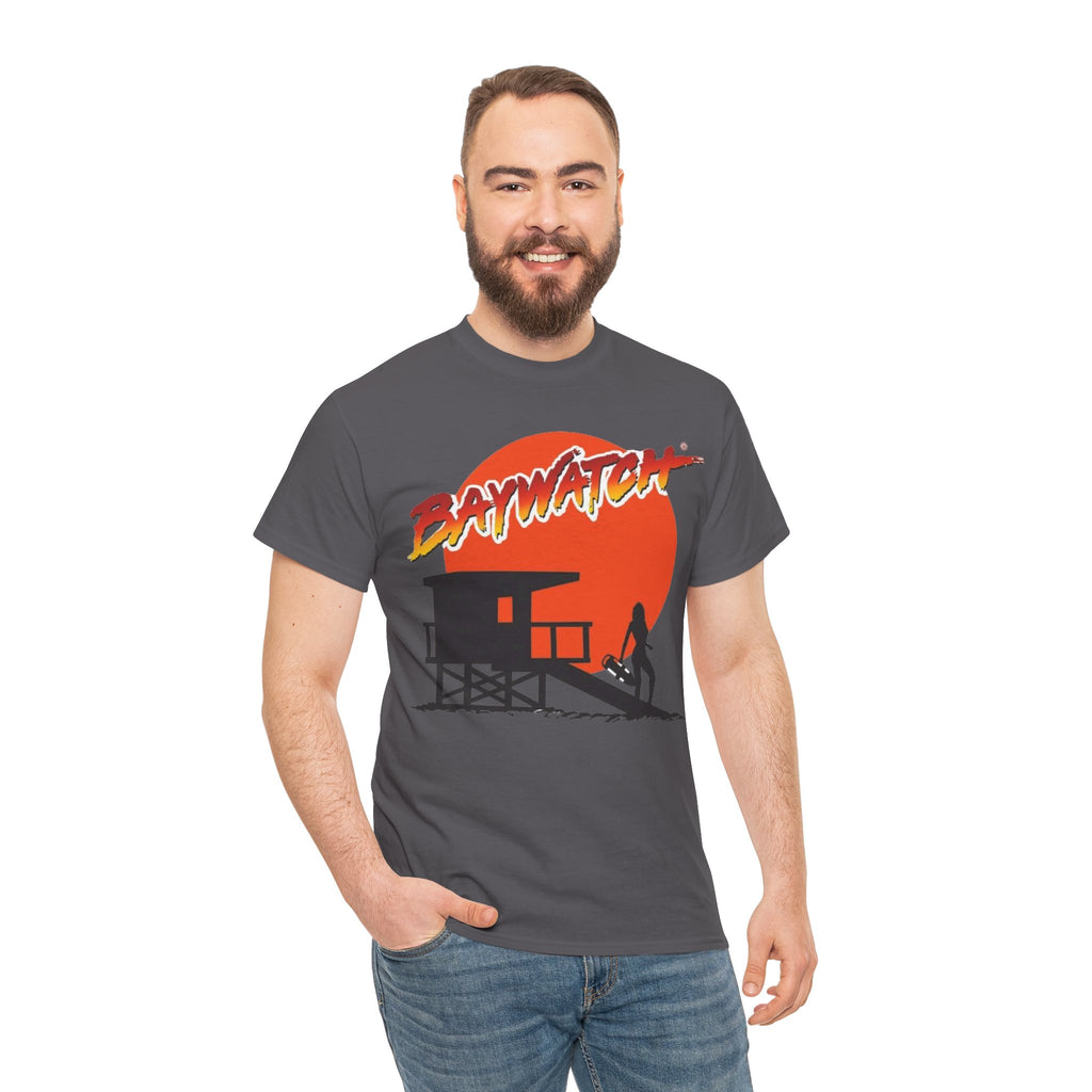 Baywatch Lifeguard Sunset Cotton T-Shirt