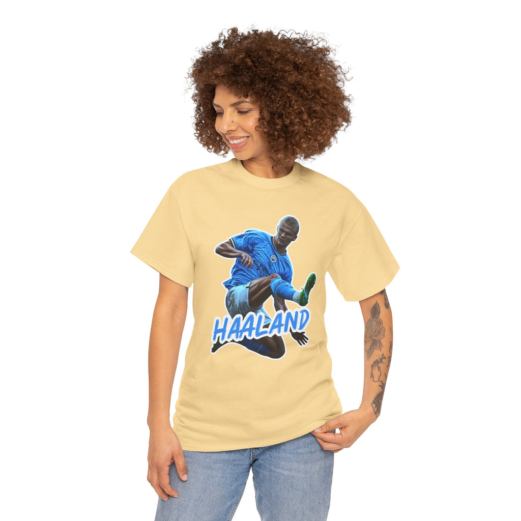 Erling Haaland Manchester City Soccer T‑Shirt – Dynamic Action Graphic Tee