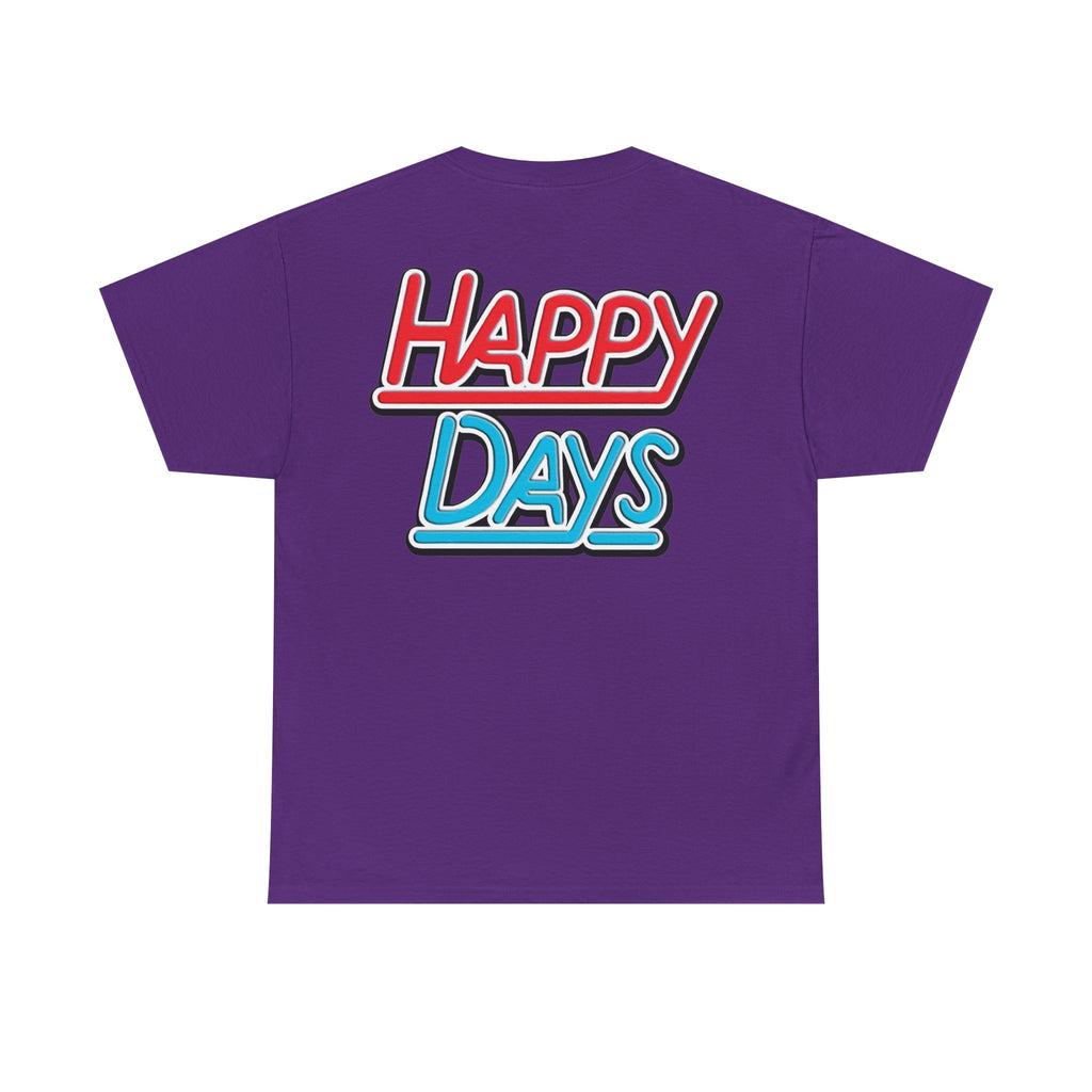 Happy Days Cast Caricature Tee — Retro 70s Sitcom Graphic T-Shirt