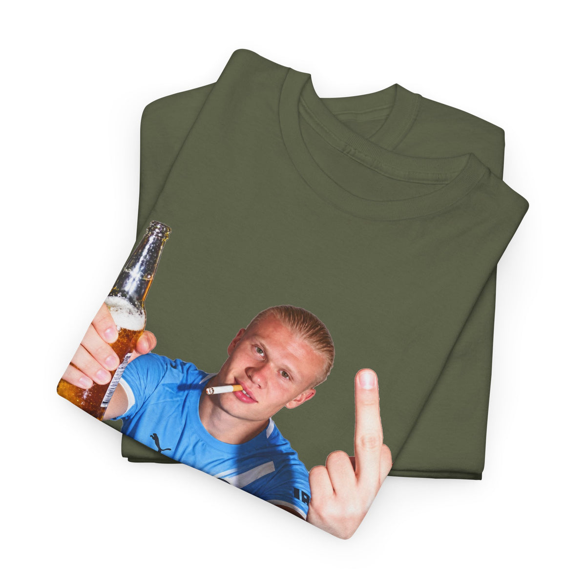 Erling Haaland on the p*** Unisex Heavy Cotton Tee