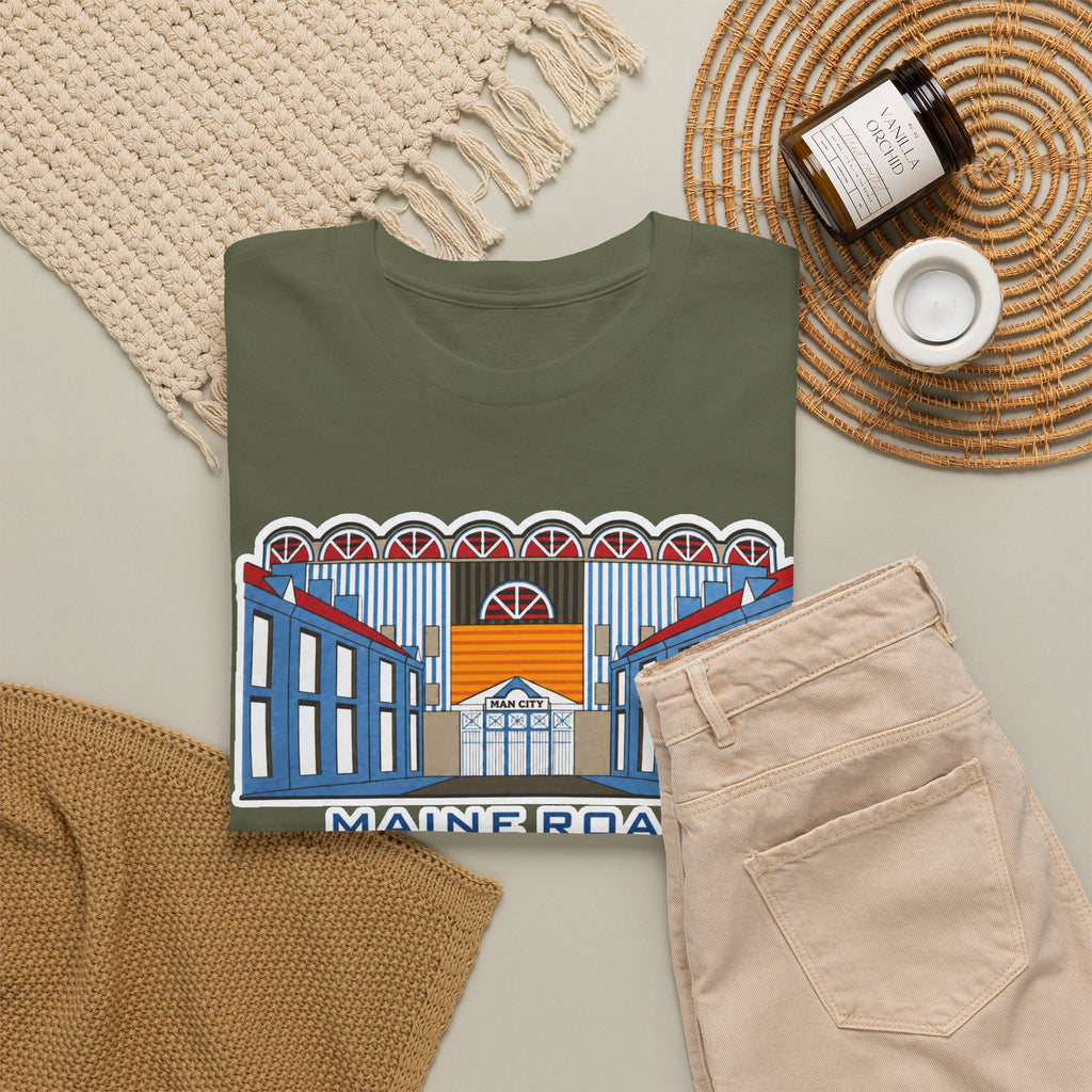 Maine Road Graphic Tee — 'Maine Road 1923–2003' Retro Stadium Cotton T‑Shirt