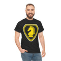 Knight Rider Chess Logo T-Shirt — Yellow Shield Emblem Tee