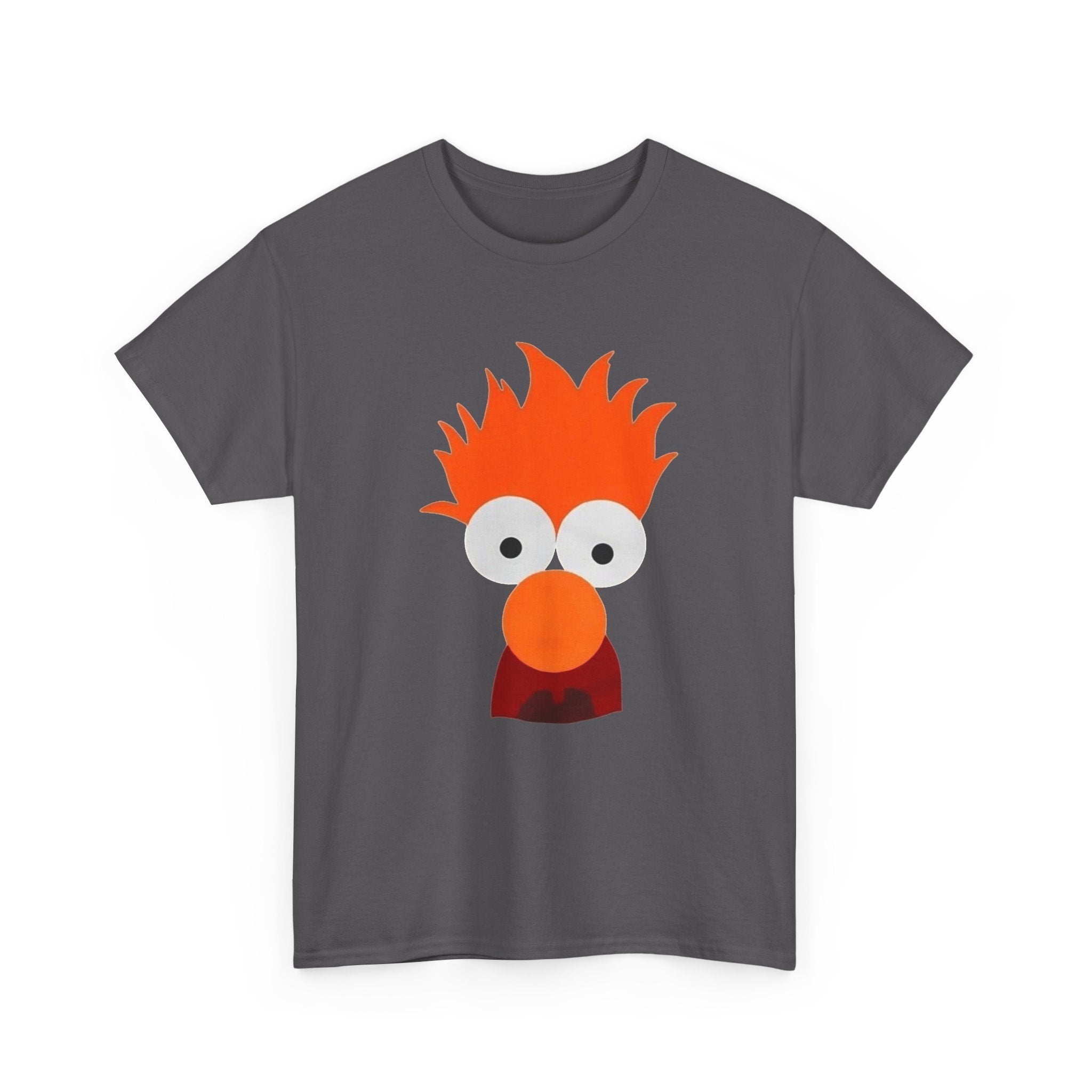 Beaker-Inspired Graphic Tee — Cute Orange Muppet Face T-Shirt