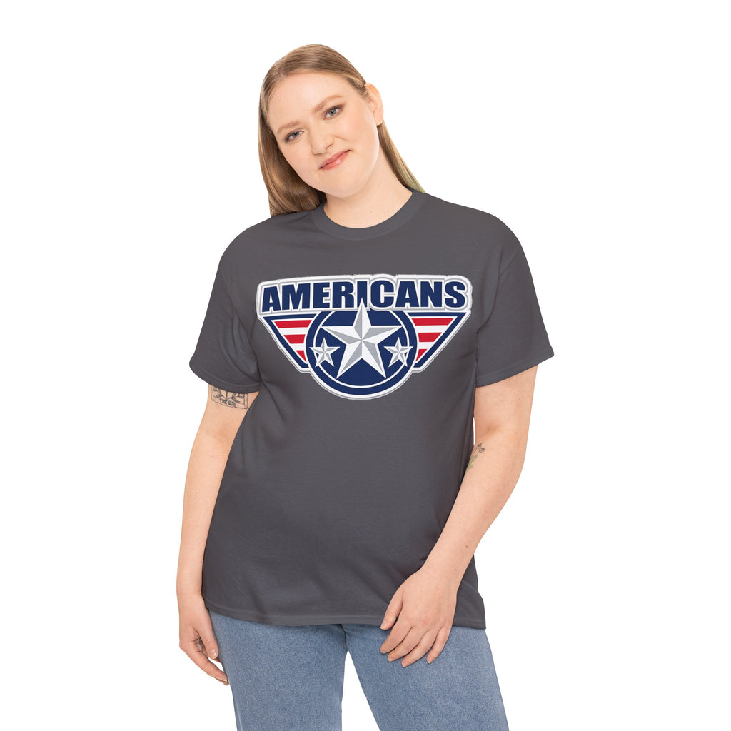 Americans Patriotic Star T‑Shirt — Red White Blue USA Graphic Tee
