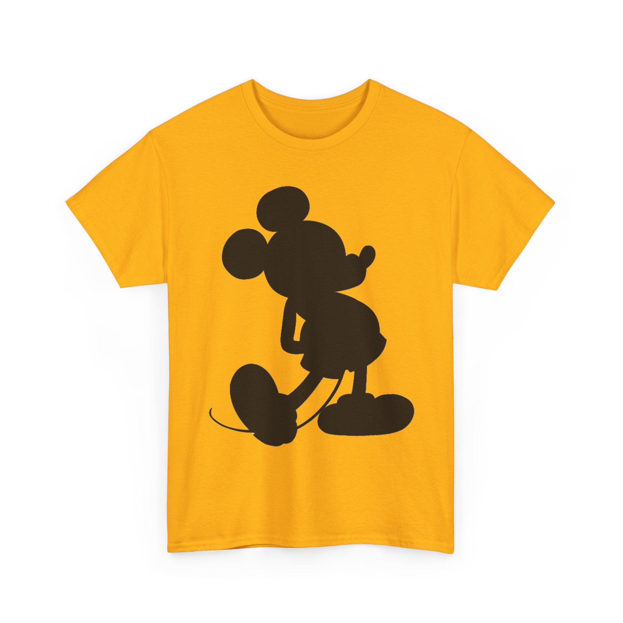 Mickey Mouse Silhouette Graphic Tee — Retro Cartoon Shadow T-Shirt