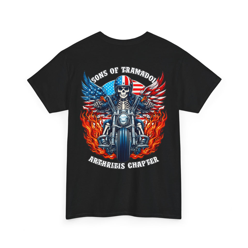 Biker Skull Motorcycle Tee — Sons of Tradition Archangels Chapter Graphic Shirt