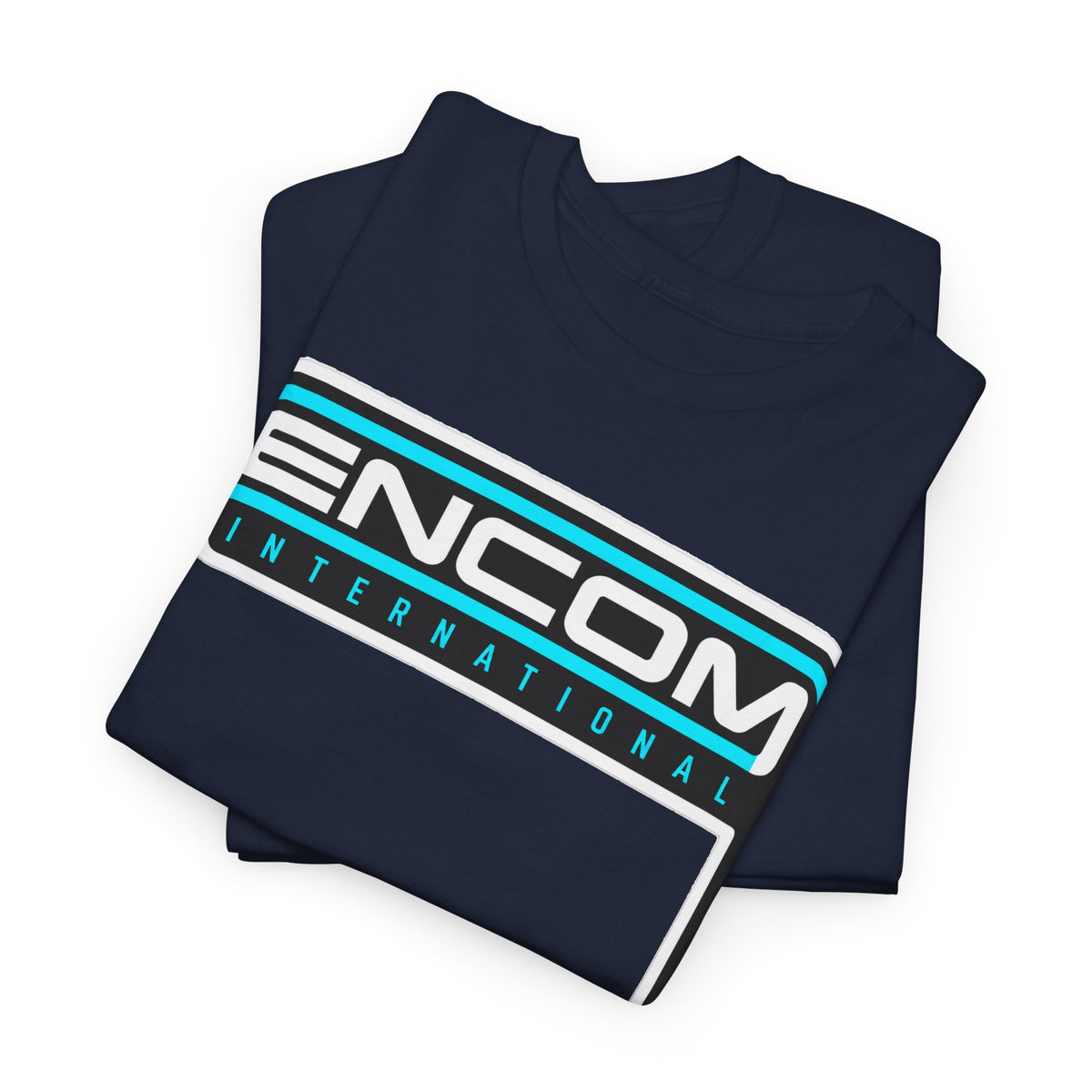 ENCOM International Logo Cotton T-Shirt — Retro Tech Gaming Tee