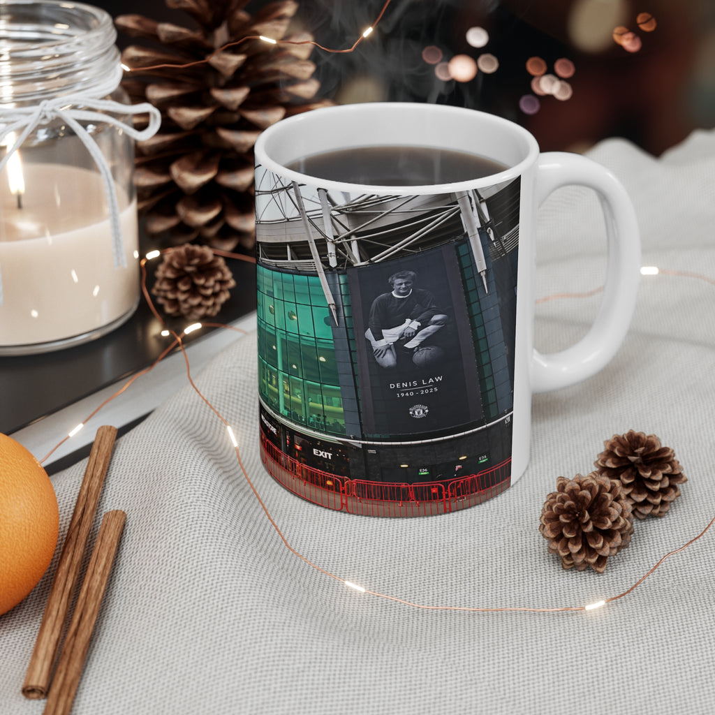 Manchester United Old Trafford Stadium Photo Mug — Ceramic Coffee Cup (11oz & 15oz)