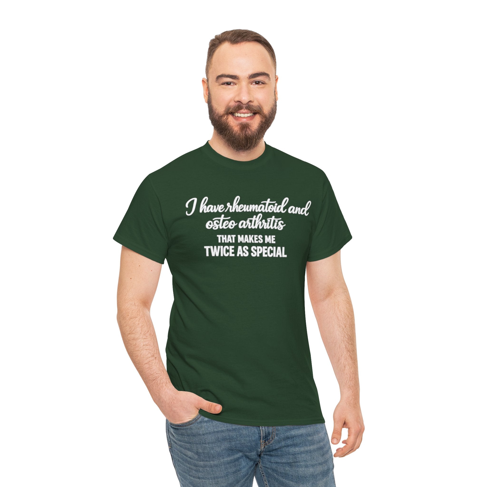 Rheumatoid & Osteoarthritis Awareness T-Shirt – "Twice As Special"