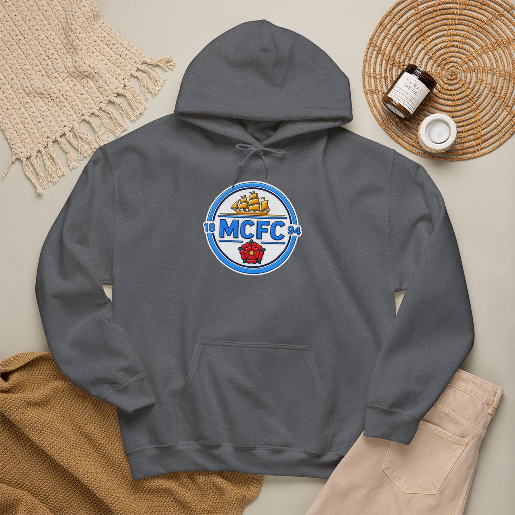 MCFC Logo Hoodie – Vintage Football Club Crest Pullover
