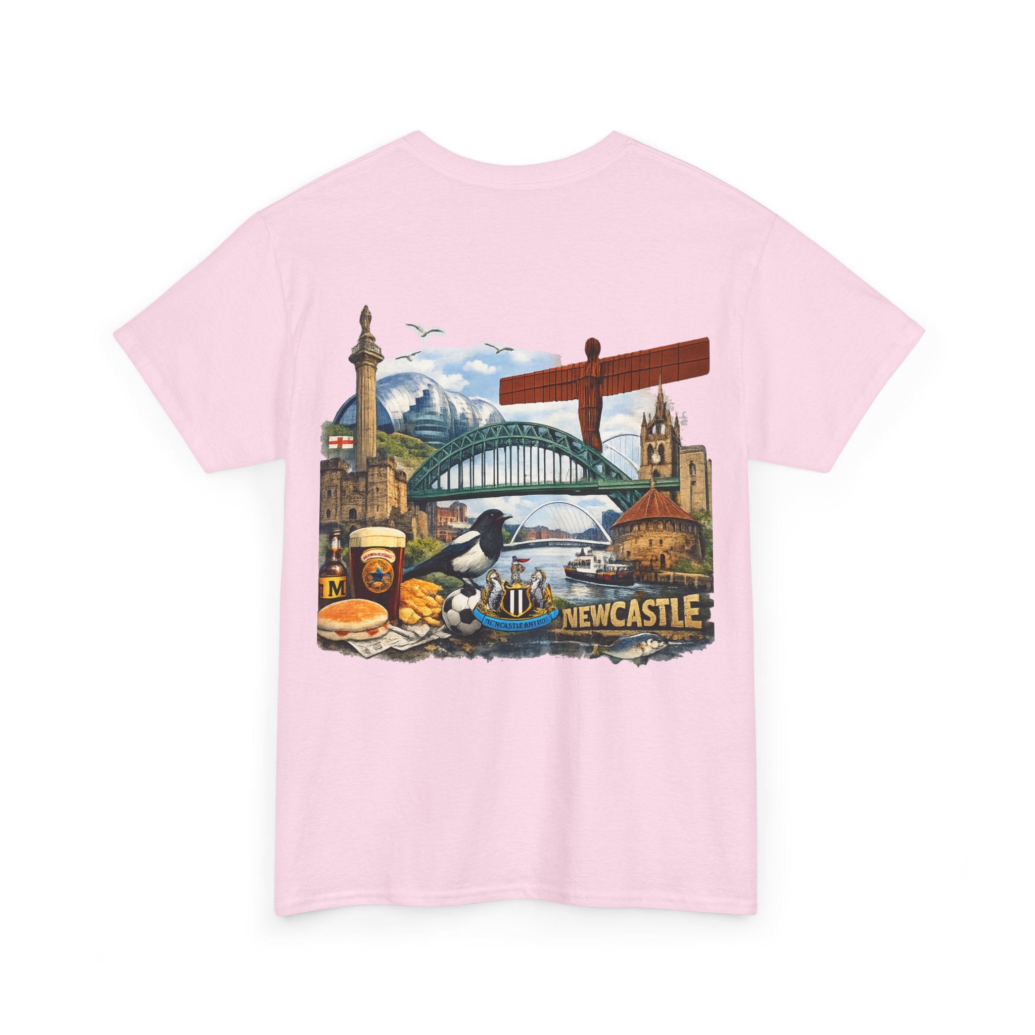 Newcastle Upon Tyne Landmark Tee — Vintage Cityscape T-Shirt
