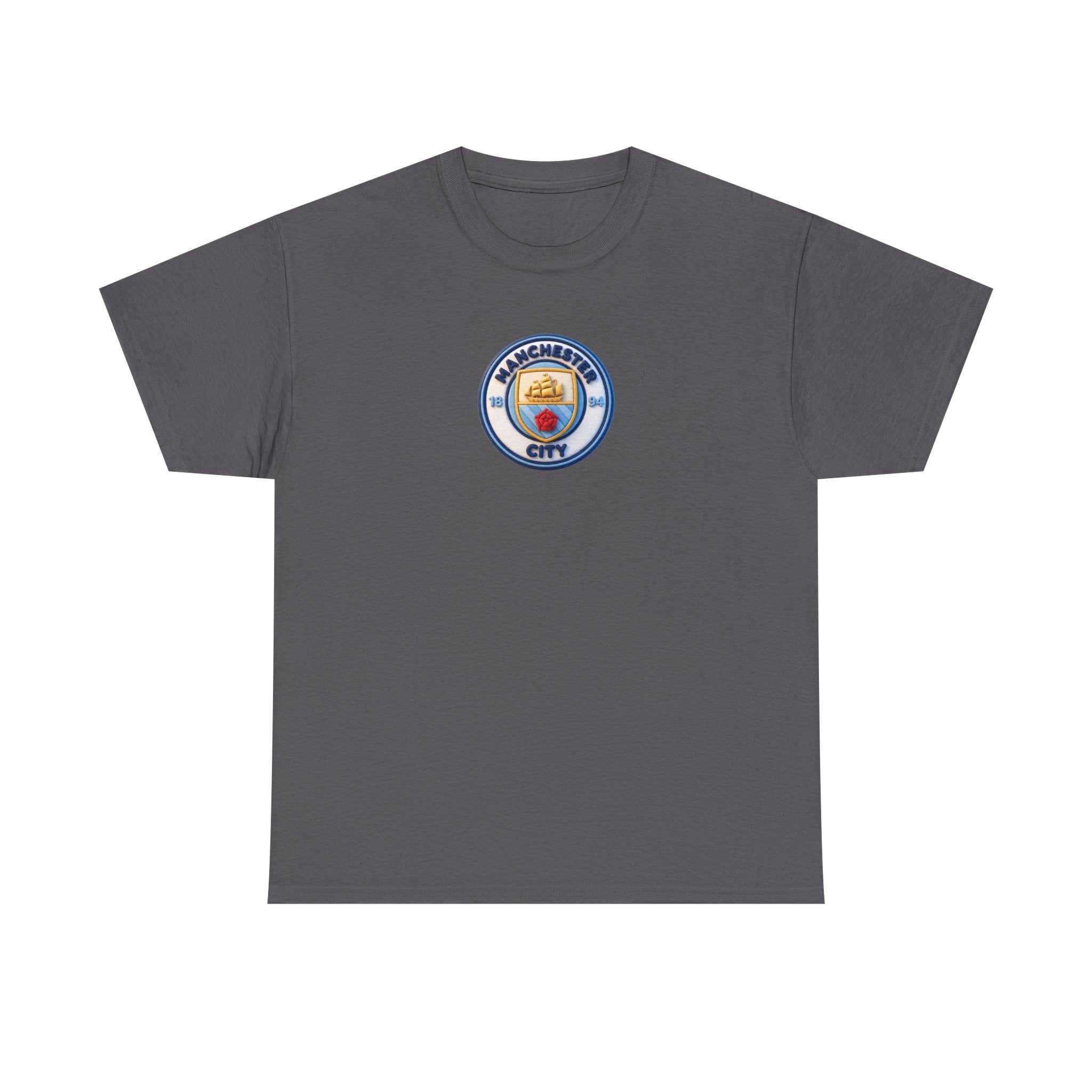 Manchester City Crest Unofficial 3D T-Shirt — Minimal Soccer Logo Tee