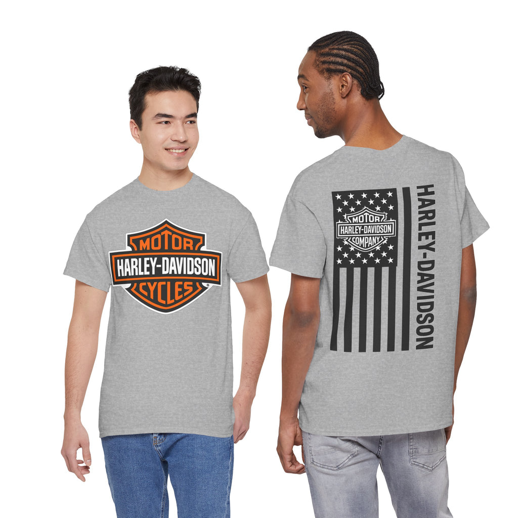 Harley-Davidson American Flag Tee — Vintage Motor Company Back Print