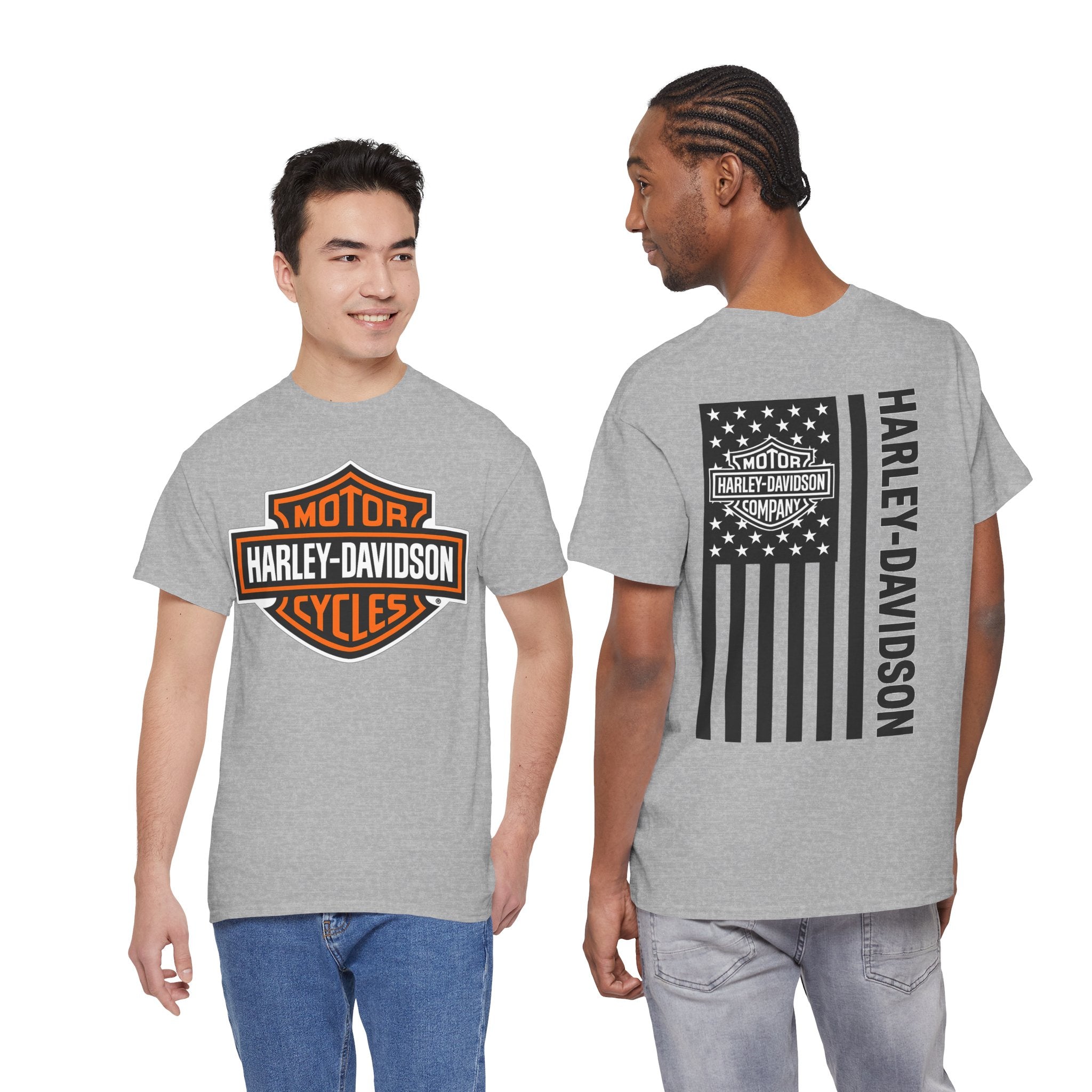 Harley-Davidson American Flag Tee — Vintage Motor Company Back Print