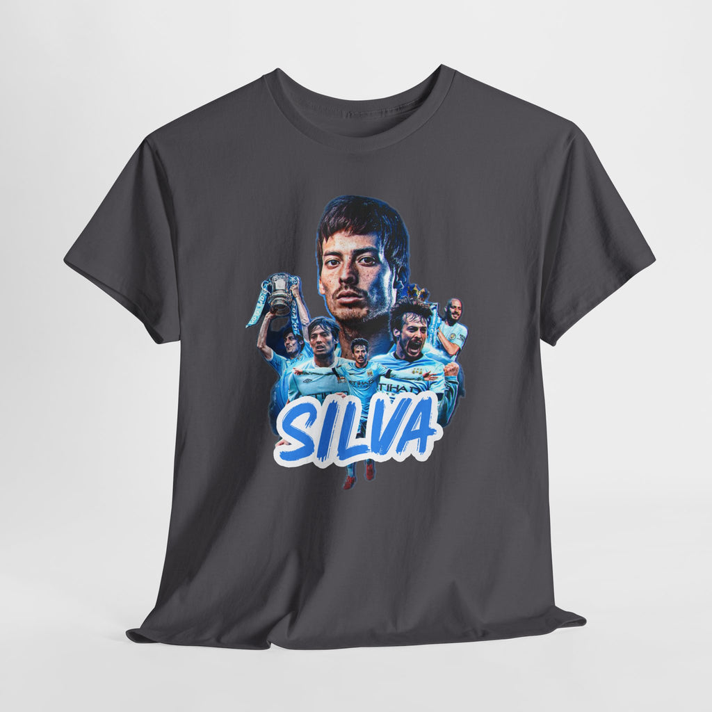 David Silva Manchester City Soccer Tee — Classic Player Portrait Football Shirt