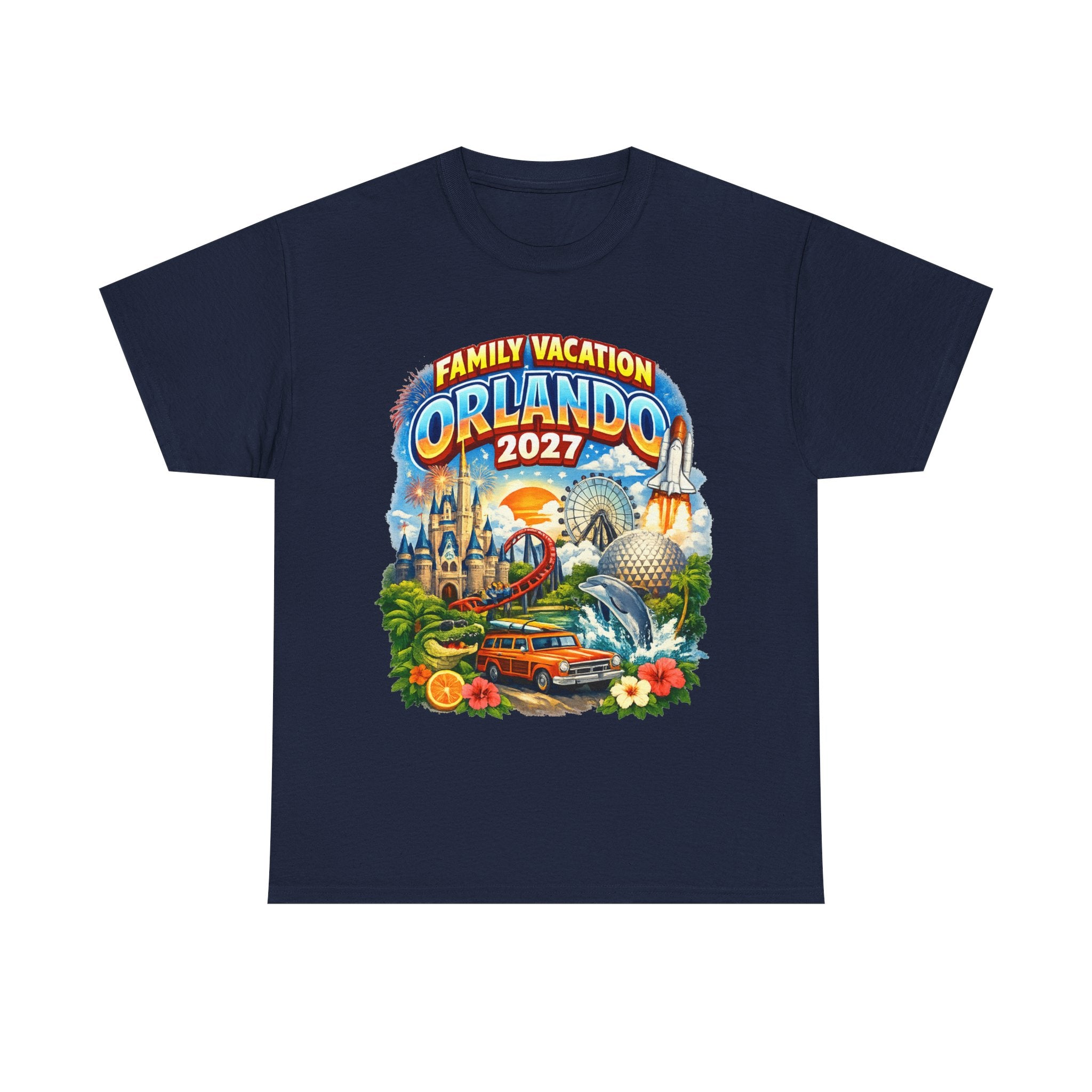 Orlando 2027 Family Vacation T-Shirt — Retro Theme Park Souvenir Tee