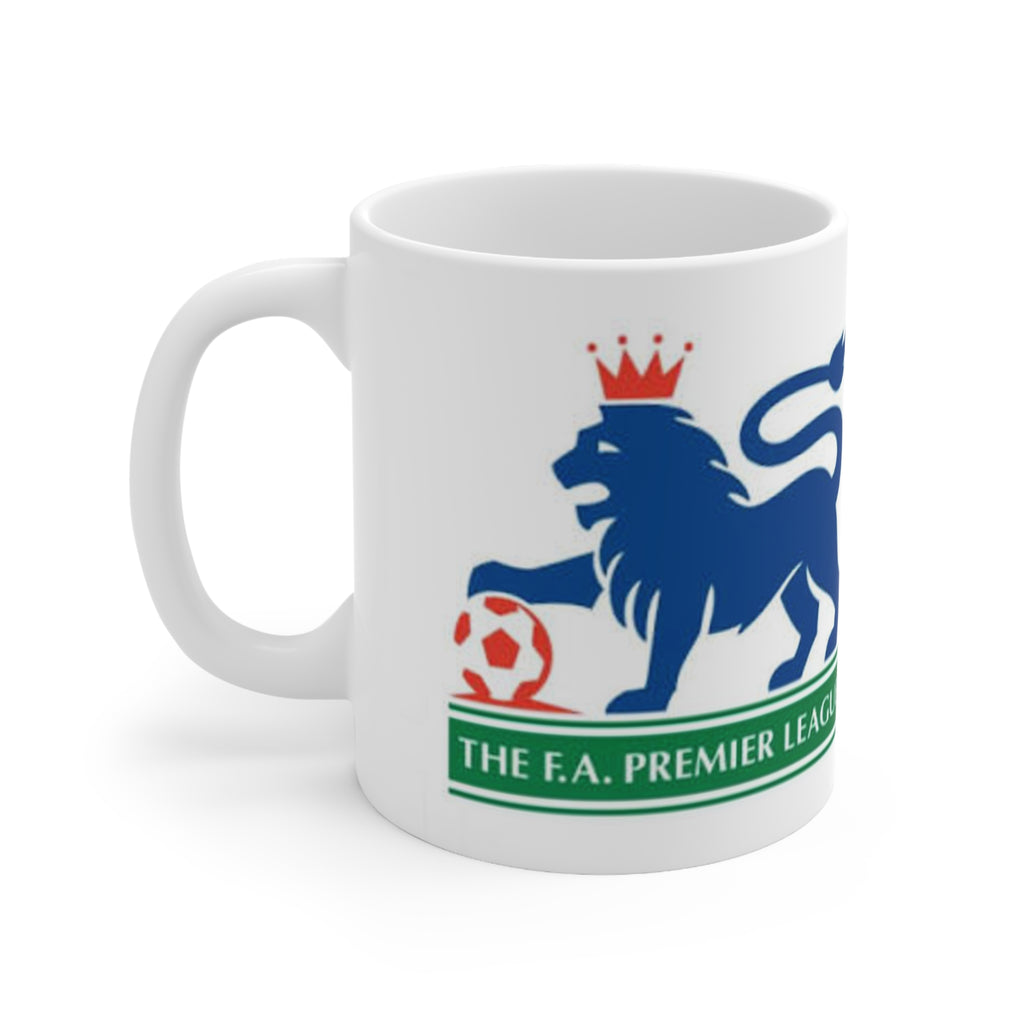 Retro Premier League Lion Logo Coffee Mug — Ceramic 11oz & 15oz