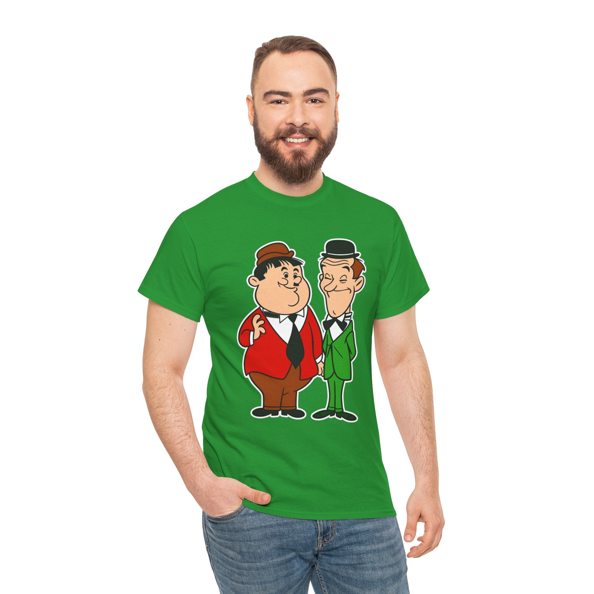 Comedy Duo Vintage Cartoon Cotton T-Shirt