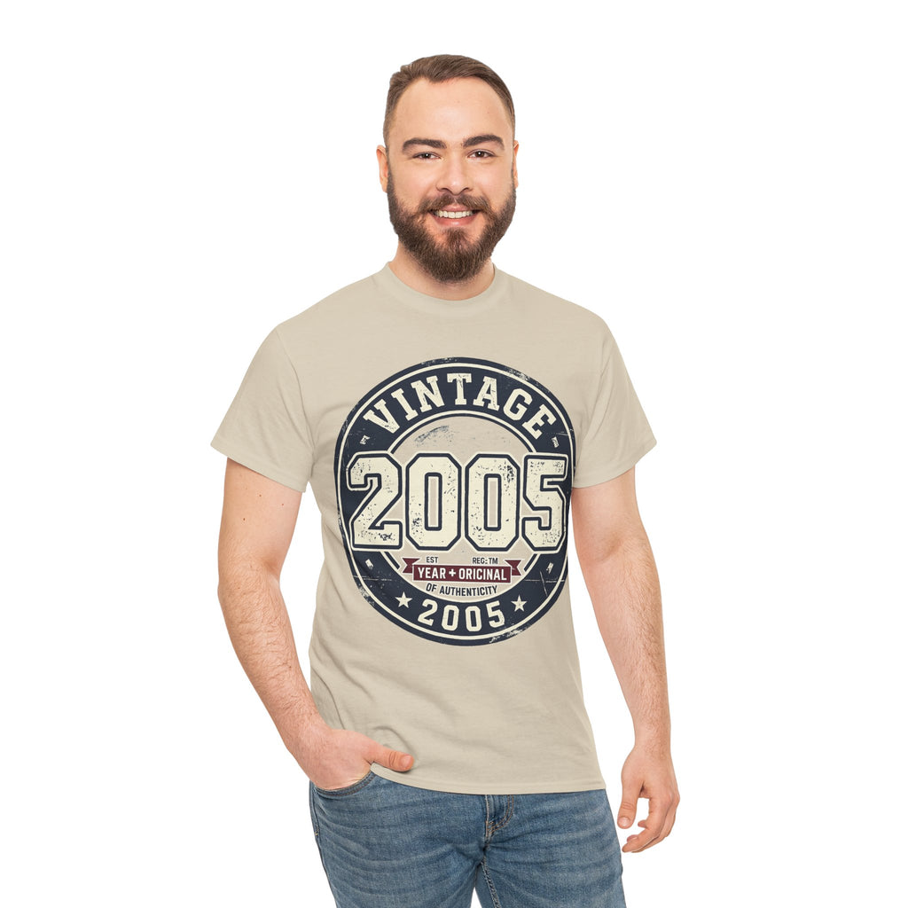 Vintage 2005 T-Shirt — Retro Birth Year Graphic Tee
