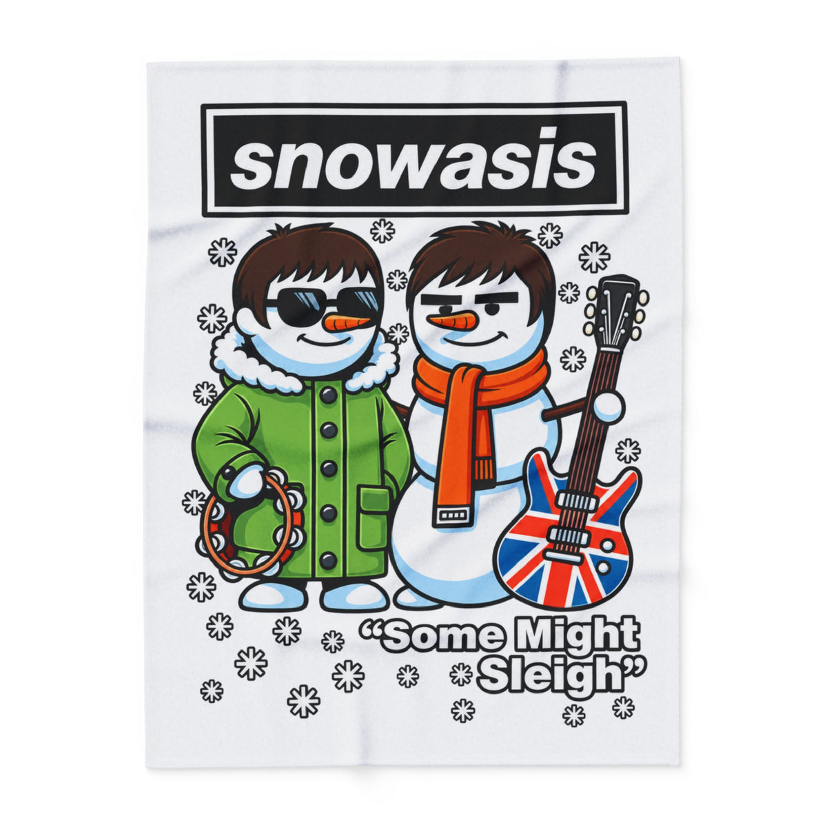 Snowasis 'Some Might Sleigh' #Oasis Inspired Arctic Fleece Blanket