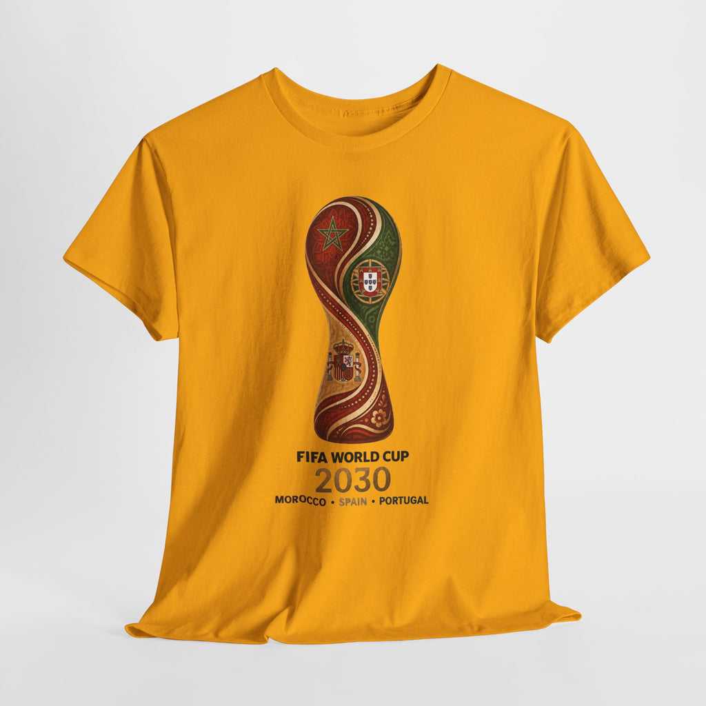 FIFA World Cup 2030 Trophy T-Shirt — Morocco Spain Portugal Official Design