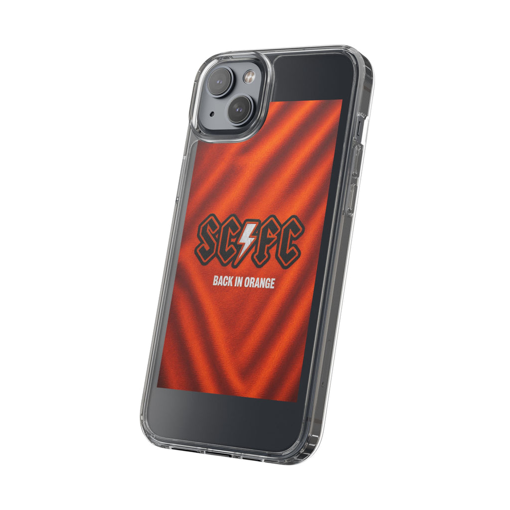 Salford CIty Inspired Phone Case — 'SCFC Back in Orange' Clear Protective Cover
