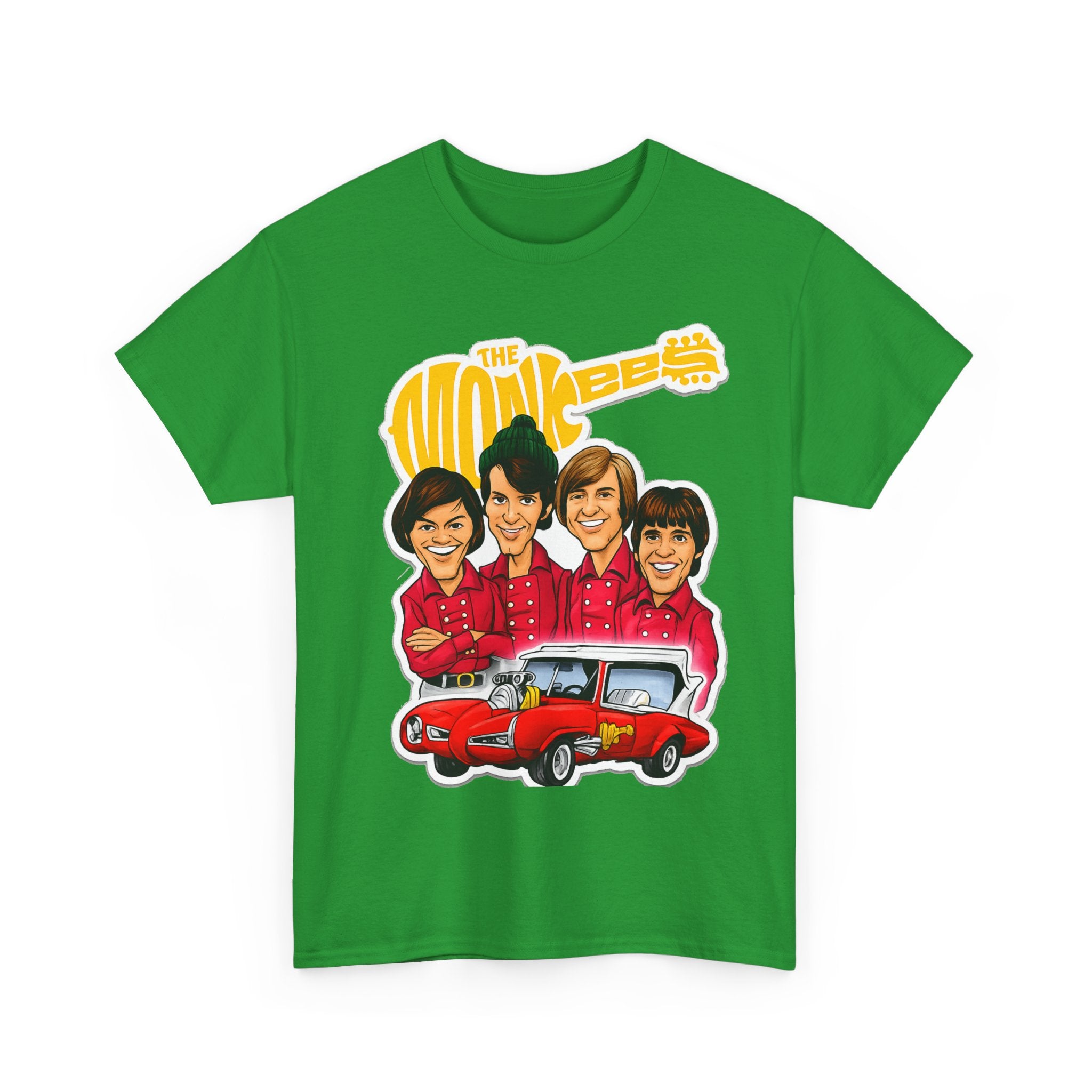 The Monkees Retro Band Tee — Colorful Car Cartoon Graphic