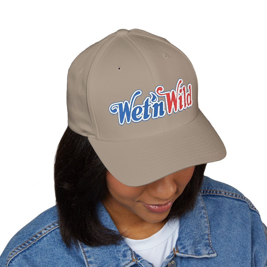Wet 'n Wild Retro Embroidered Cap — Patriotic Red & Blue Retro Baseball Hat