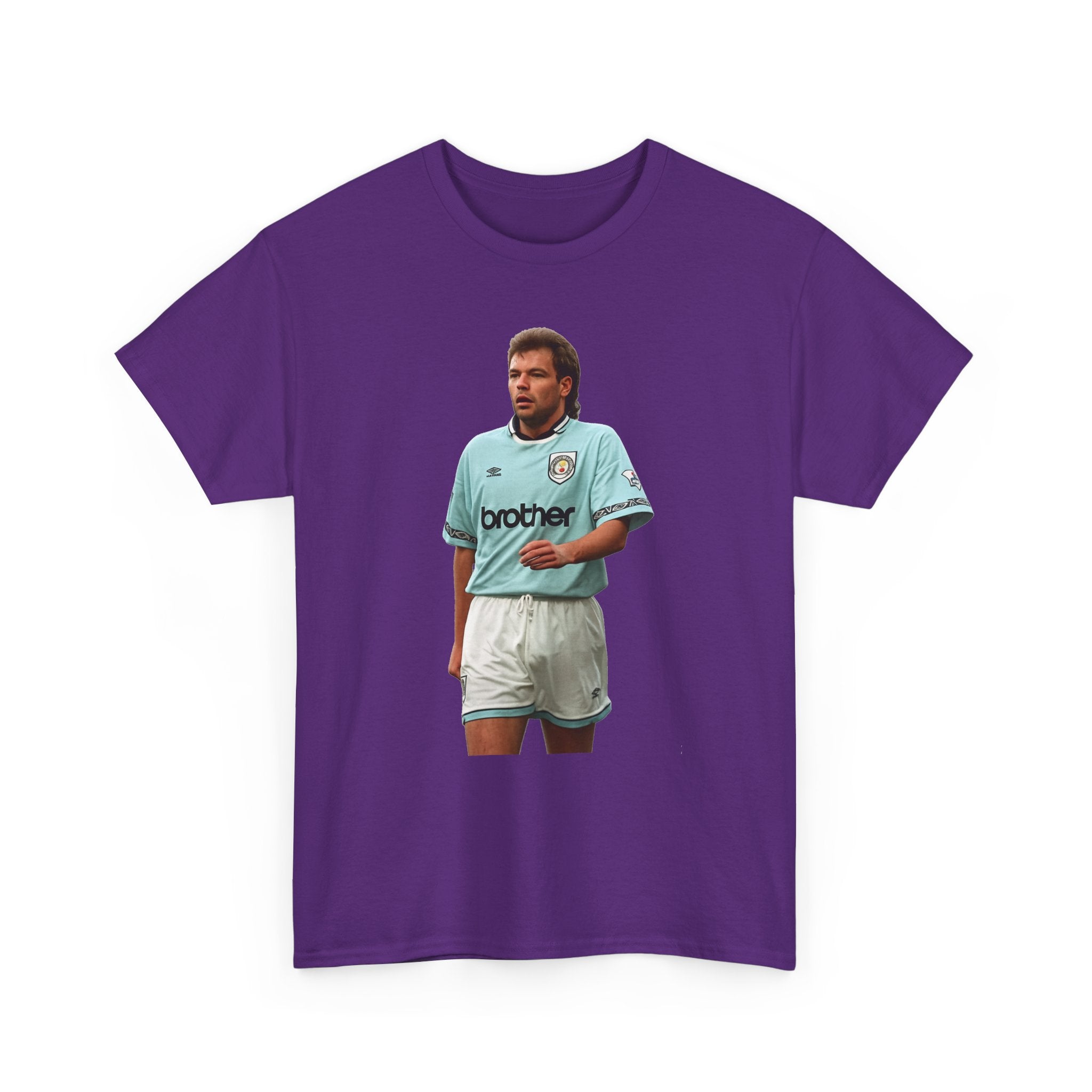 Uwe Rosler Manchester City Legend Graphic Tee - Retro Football Kit Print