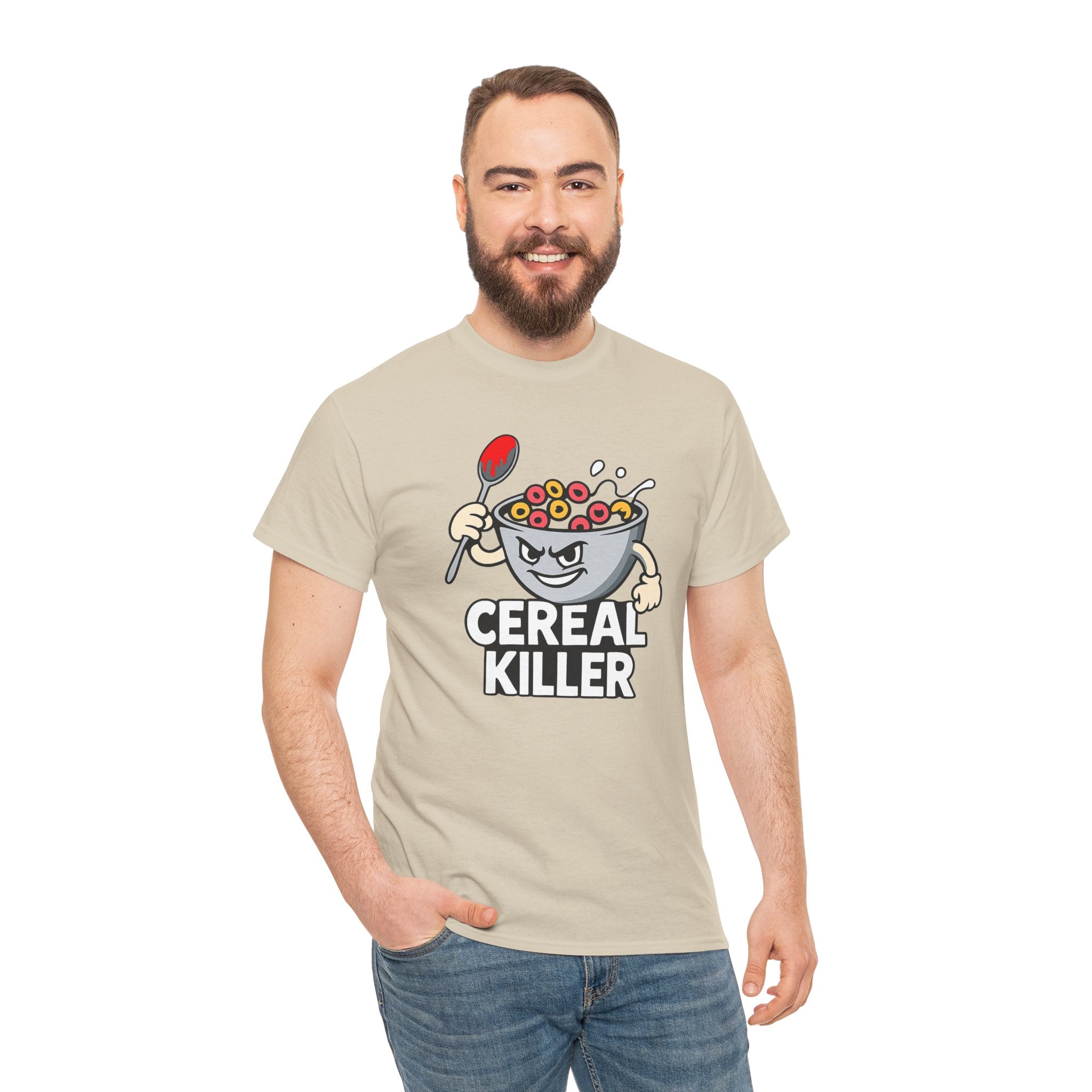 Cereal Killer Graphic Tee — Funny Breakfast Cartoon T‑Shirt