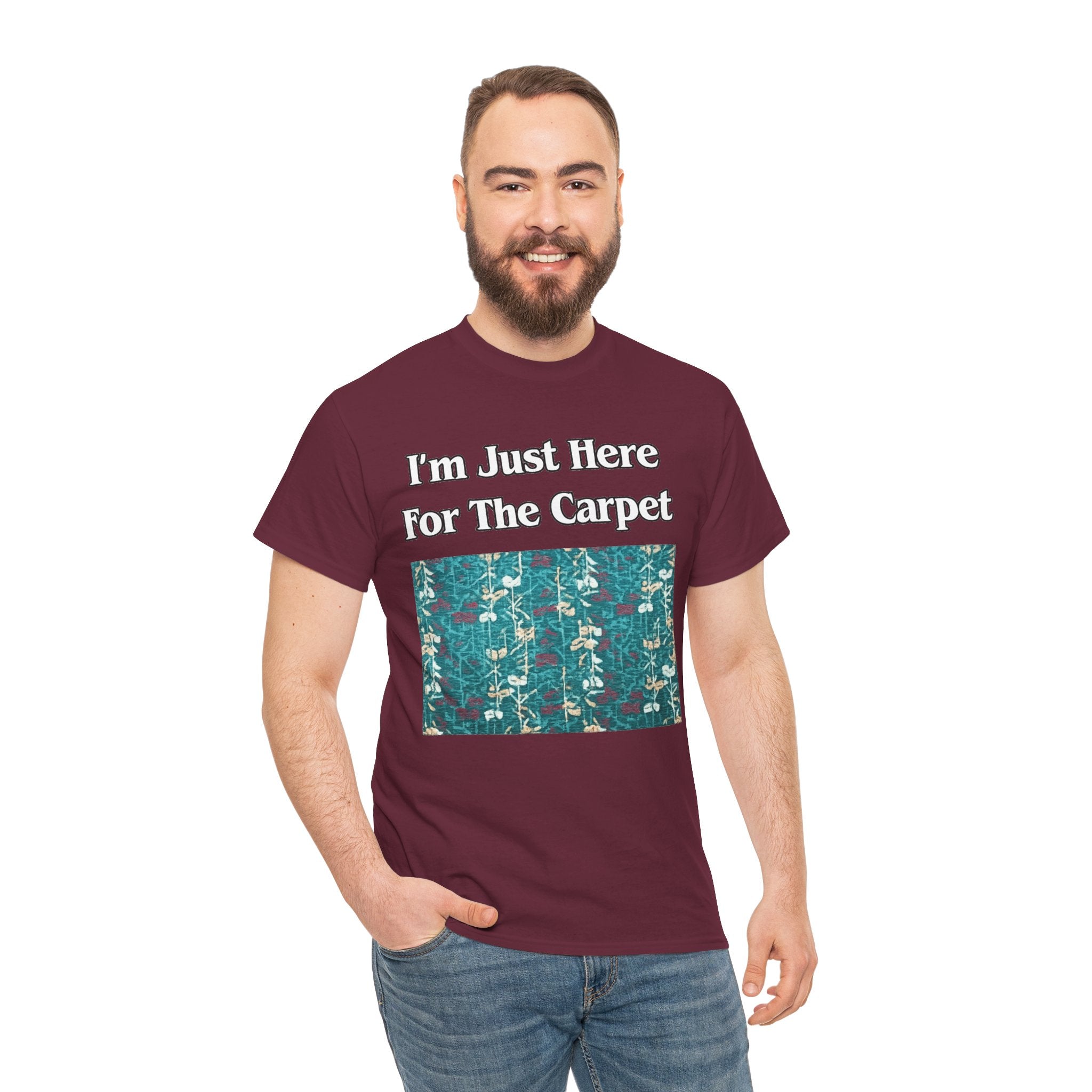 Orlando Airport Carpet Lover T-Shirt — "I'm Just Here For The Carpet" Graphic Tee