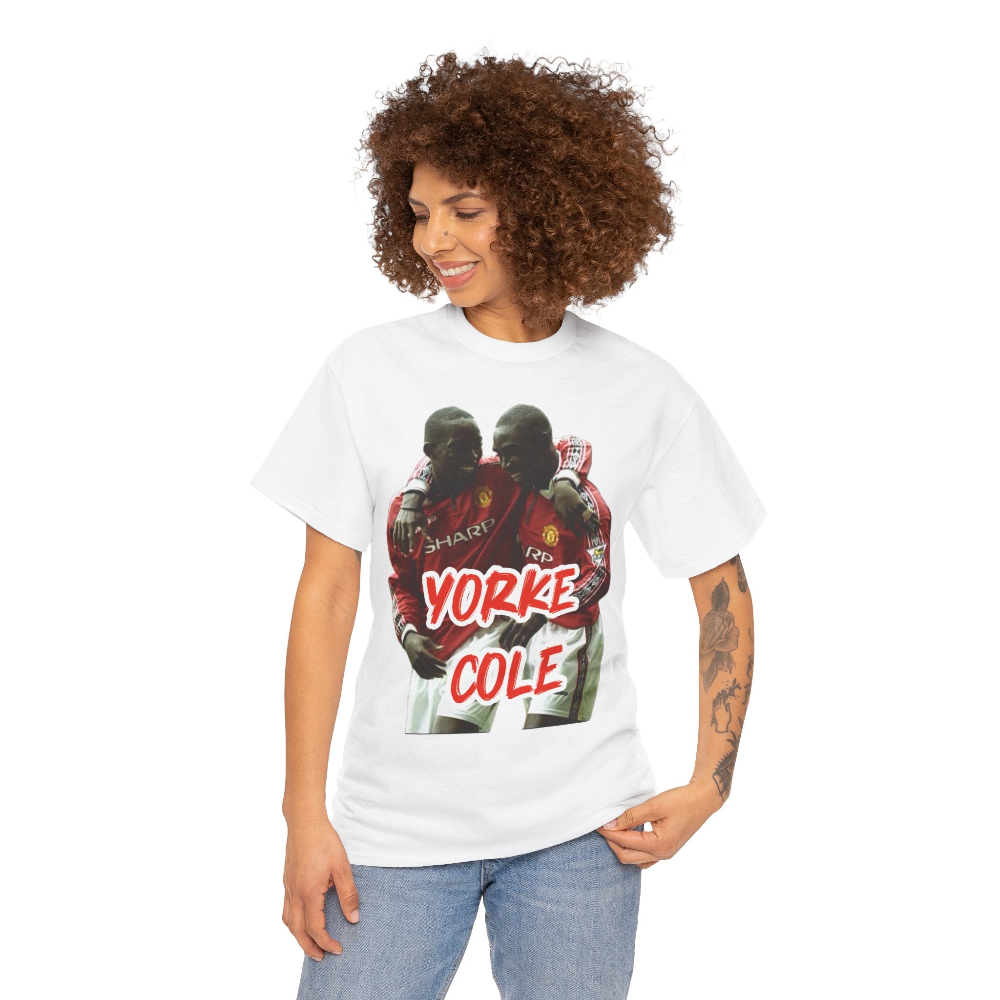 Yorke & Cole Manchester United Soccer Legends Graphic Tee — 'Yorke Cole' Retro Football Shirt