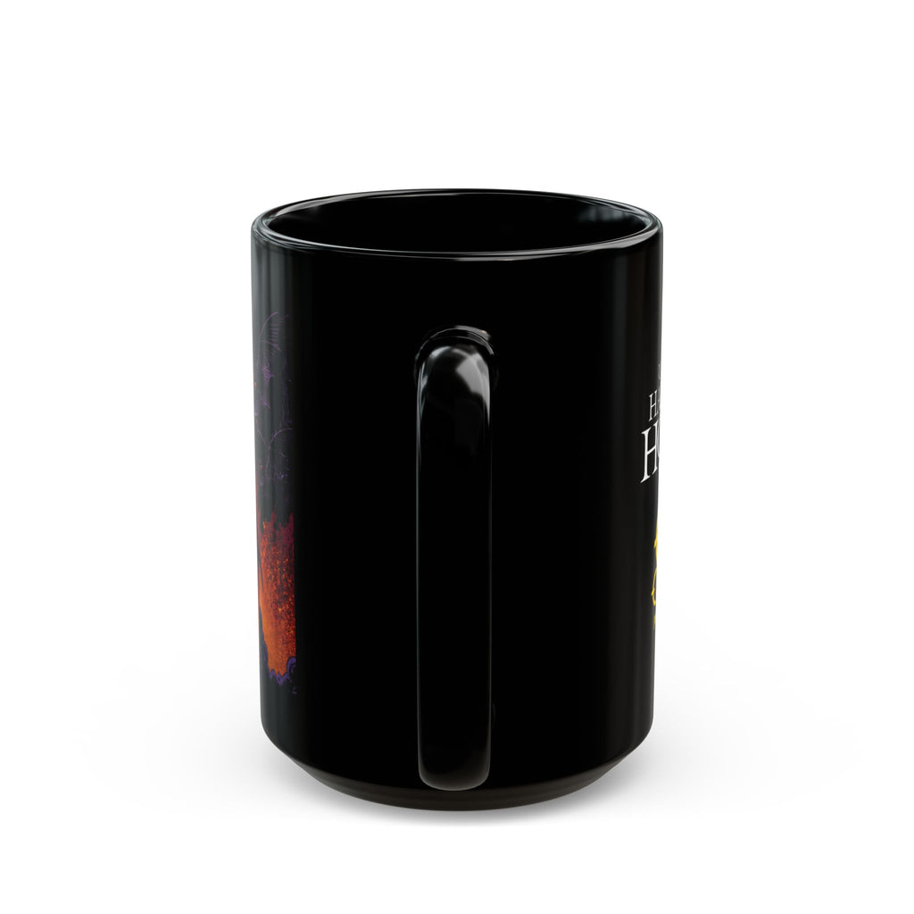 Gothic Halloween Black Mug — Demon Bat Witch Skull Design (11oz/15oz)