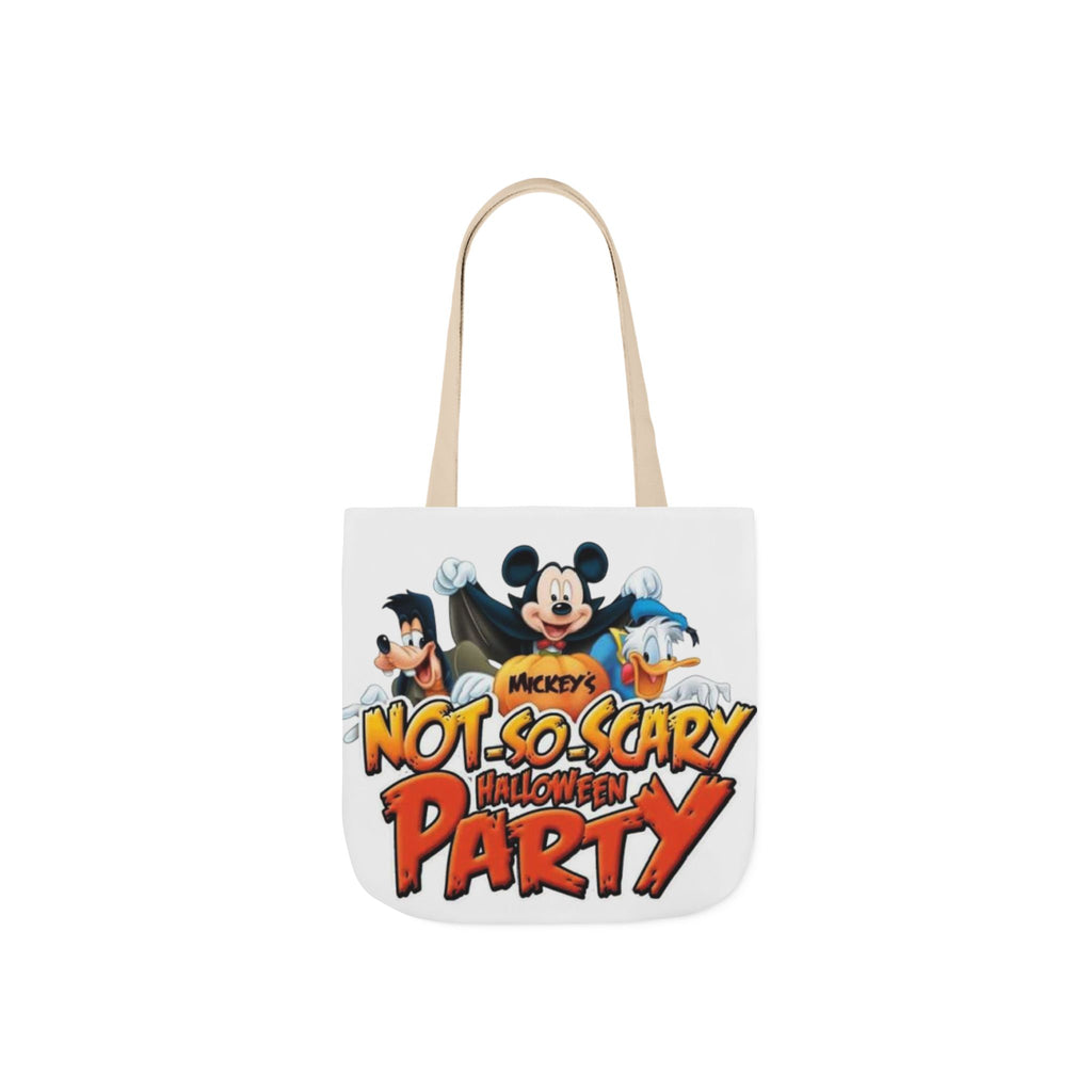 Halloween Party Canvas Tote Bag — "Not-So-Scary Halloween Party" Graphic