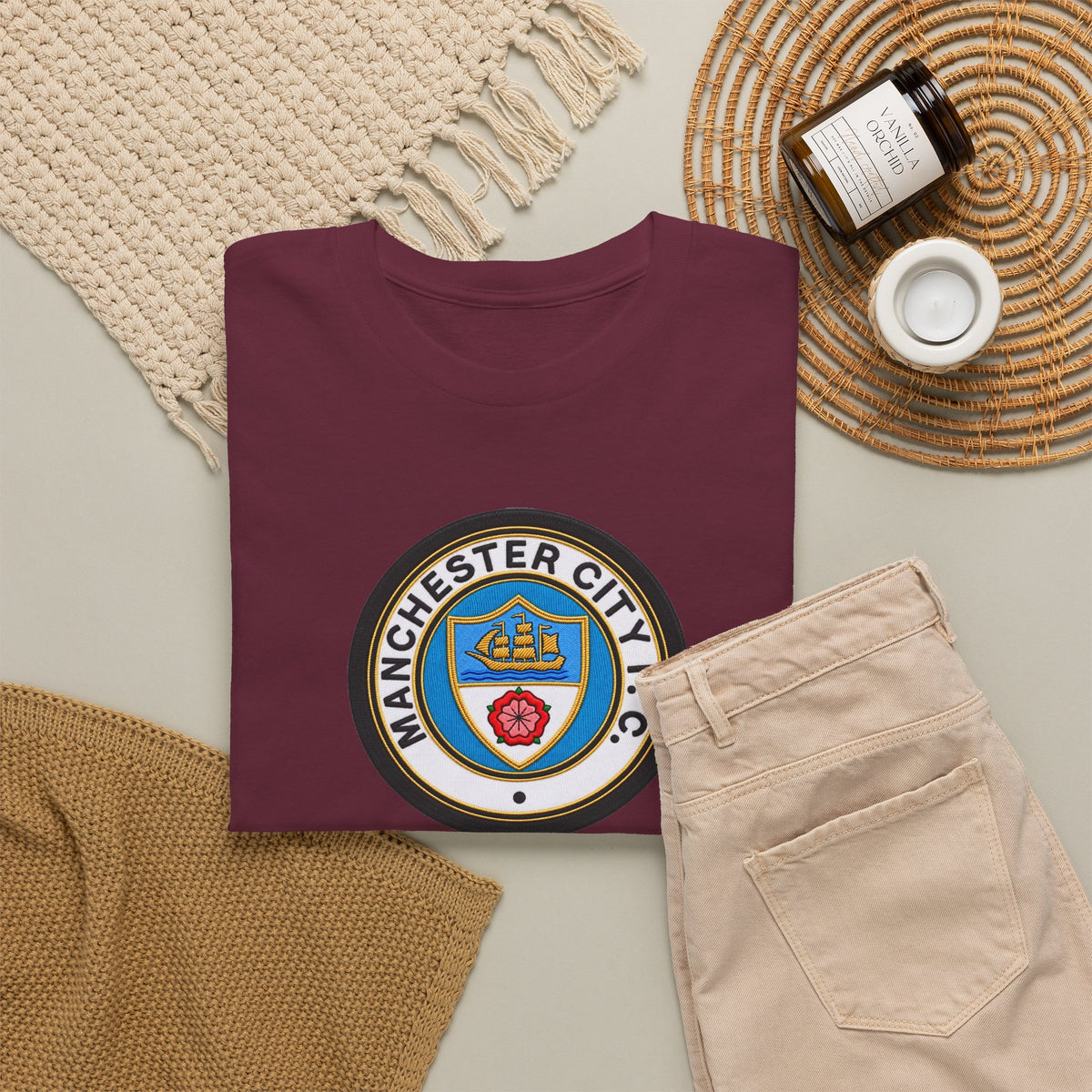 Manchester City inspired Unisex Heavy Cotton Tee