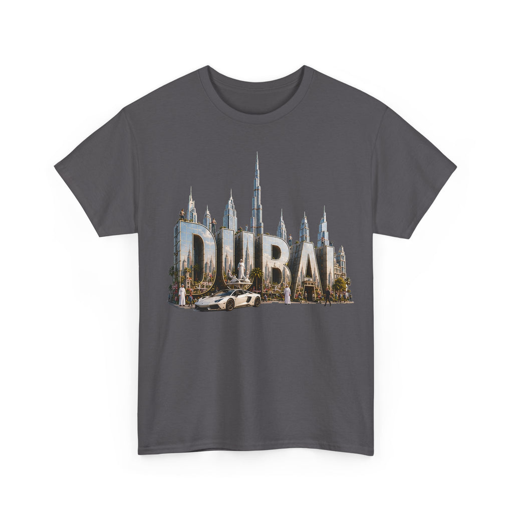 Dubai Skyline T-Shirt — Dubai Cityscape Graphic Tee with Burj Khalifa