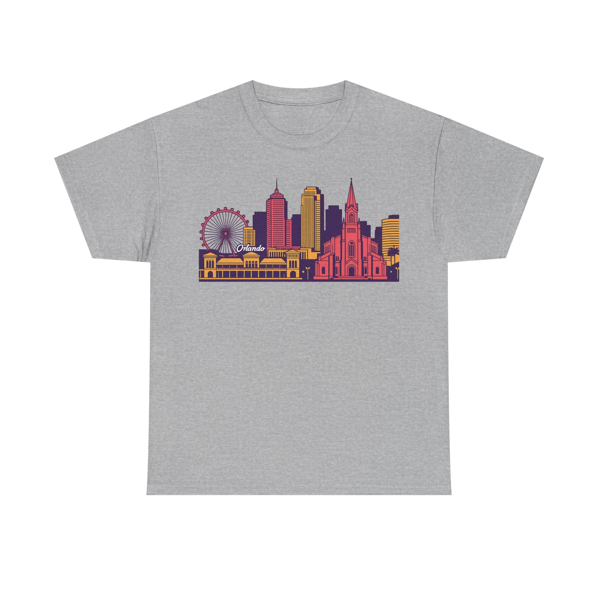 Orlando City Skyline T-Shirt — Colorful Urban Landmark Graphic Tee