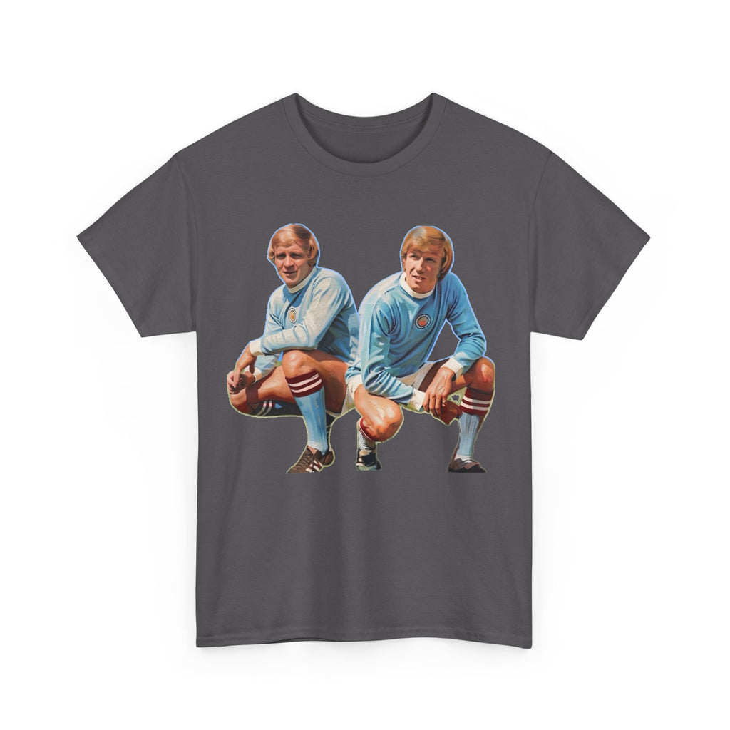 Franny Lee and Colin Bell Manchester City Retro Soccer Players T‑Shirt — Vintage Football Graphic Tee