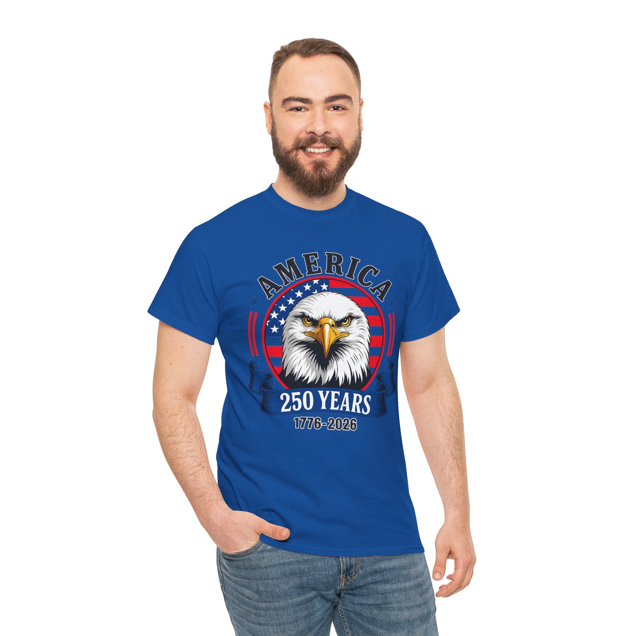 America 250 Years T-Shirt – Bald Eagle 1776–2026 Patriotic Tee