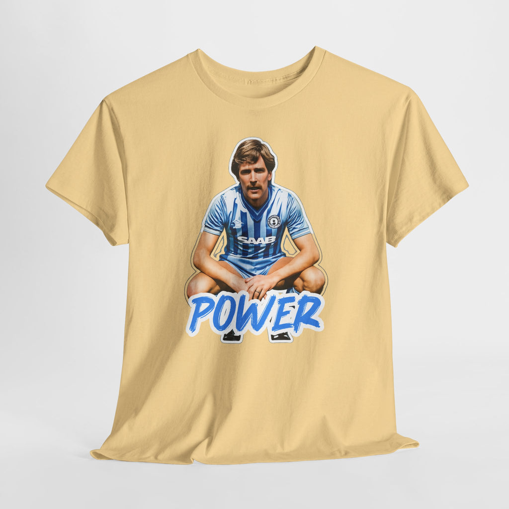 Paul Power Manchester City Legend Player Graphic Tee — Retro Football Jersey Design